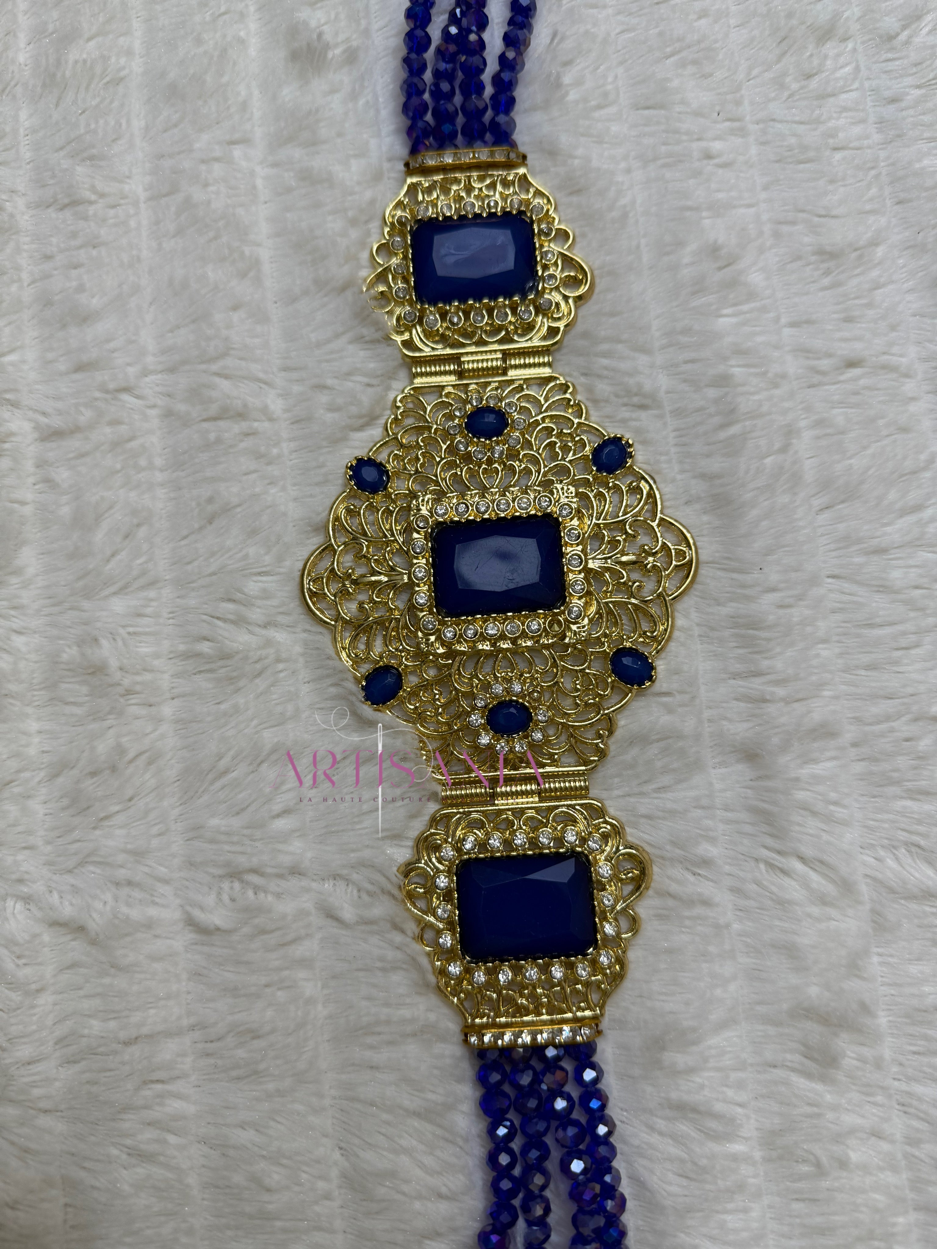 Ceinture métallique ajustable - ornée de perles colorées ✨🩷