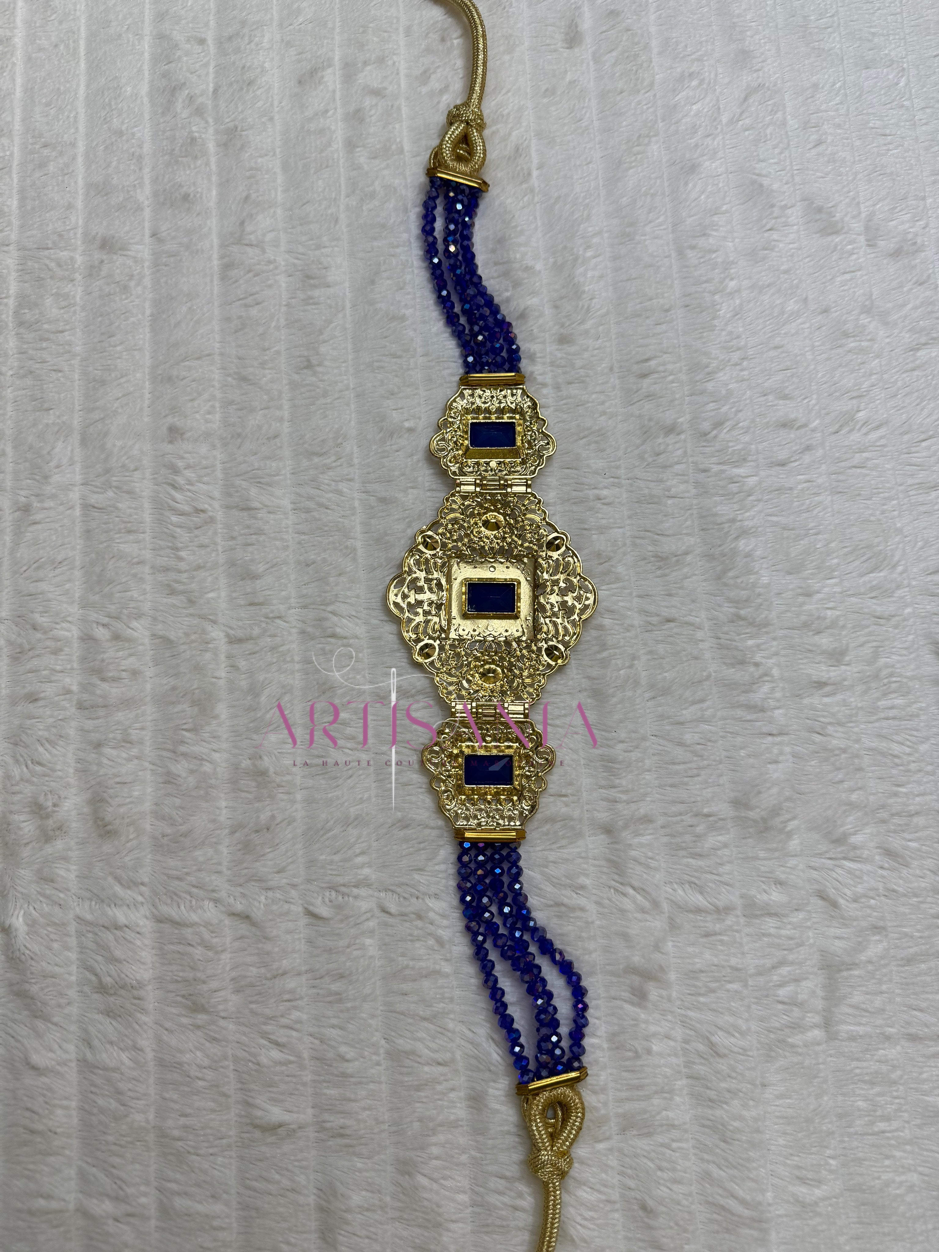 Ceinture métallique ajustable - ornée de perles colorées ✨🩷