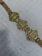 Ceinture métallique -  ajustable ornée de perles ✨🤍