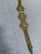 Ceinture métallique -  ajustable ornée de perles ✨🤍
