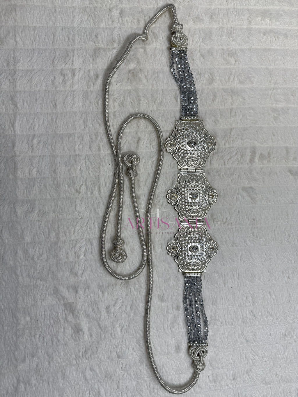 Ceinture métallique argenté - idéale pour accompagner vos tenues traditionnelles et simples 🤍