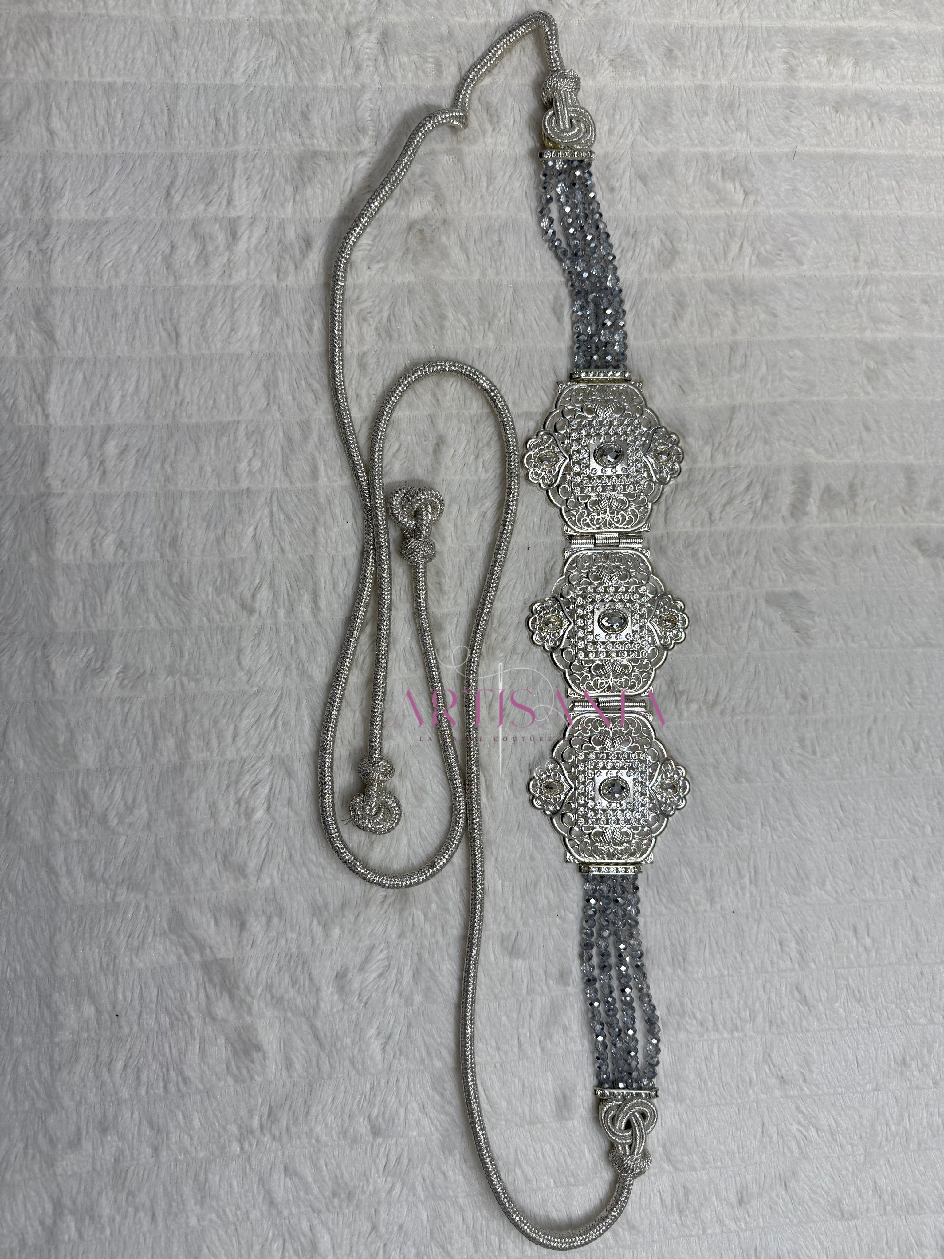 Ceinture métallique argenté - idéale pour accompagner vos tenues traditionnelles et simples 🤍