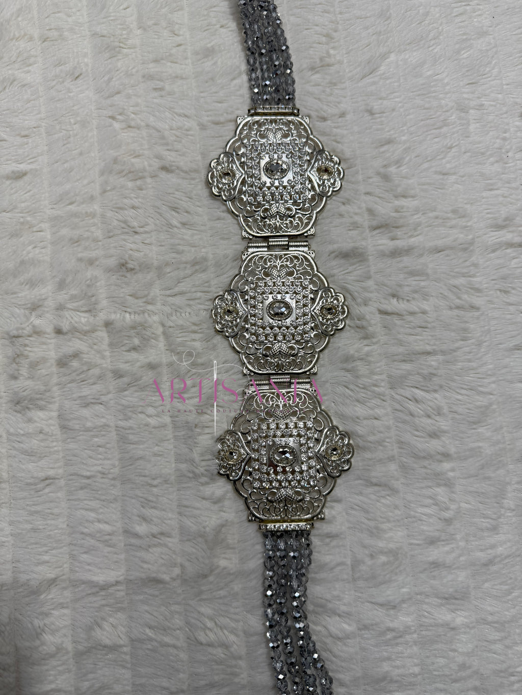 Ceinture métallique argenté - idéale pour accompagner vos tenues traditionnelles et simples 🤍