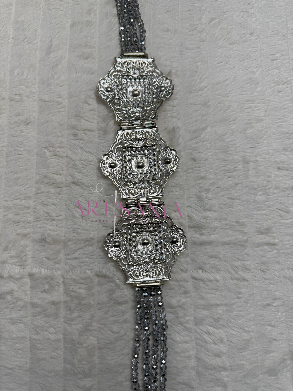 Ceinture métallique argenté - idéale pour accompagner vos tenues traditionnelles et simples 🤍