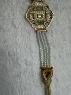 Ceinture métallique -  ajustable ornée de perles ✨🤍