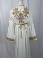 Takchita marocaine blanche et doré - modèle Stella ✨🤍