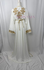 Takchita marocaine blanche et doré - modèle Stella ✨🤍