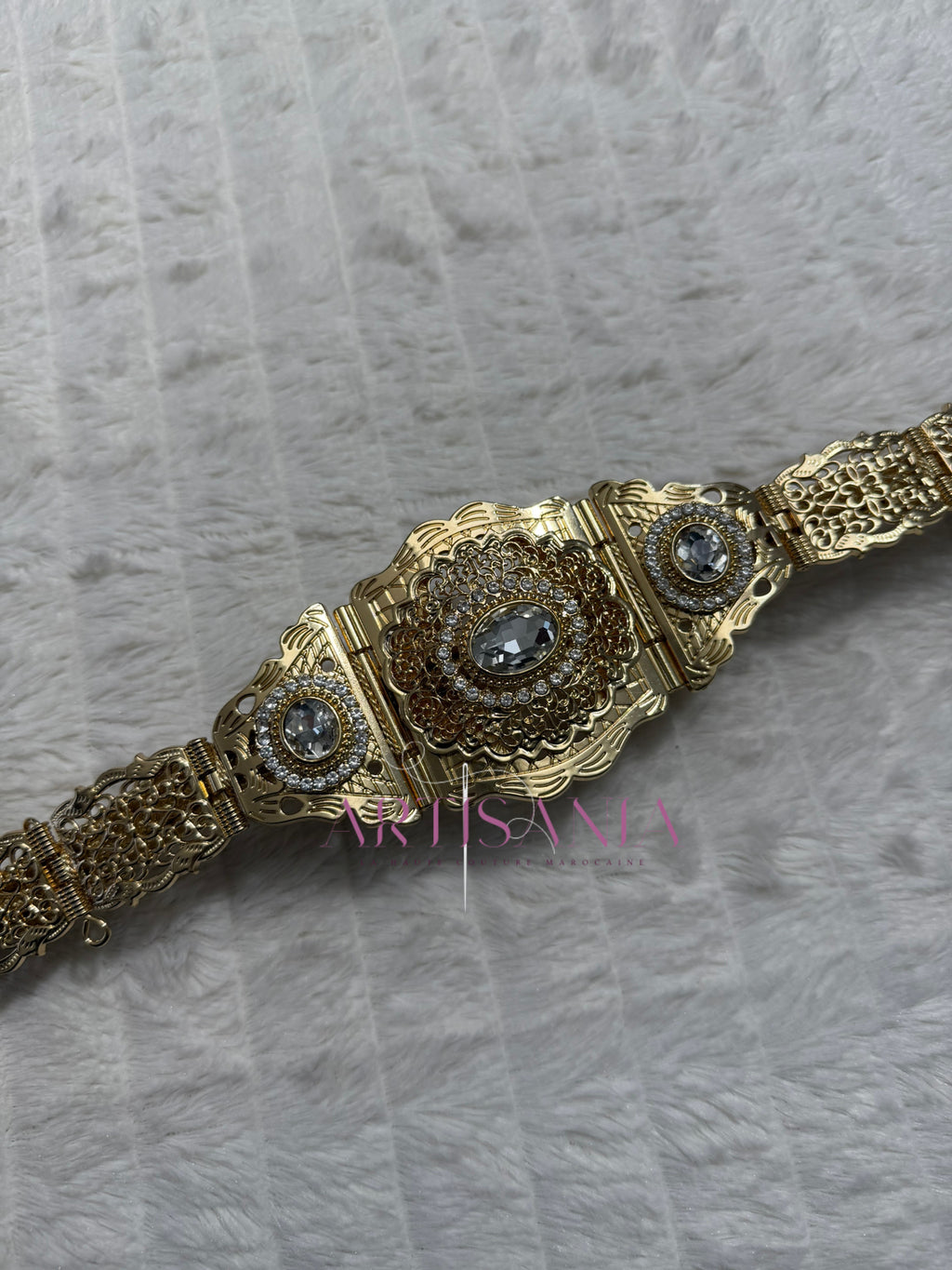 Ceinture métallique - bronze clair pour vos tenues simples ou traditionnelles 🇲🇦✨