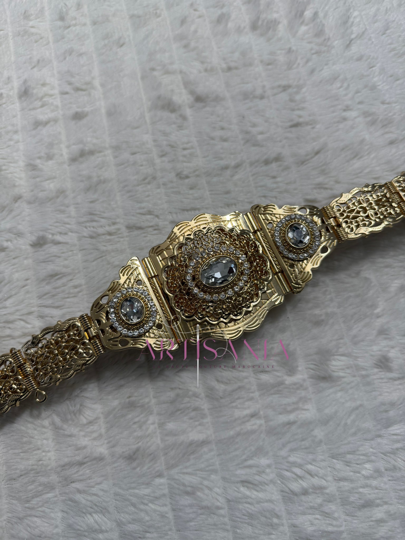 Ceinture métallique - bronze clair pour vos tenues simples ou traditionnelles 🇲🇦✨