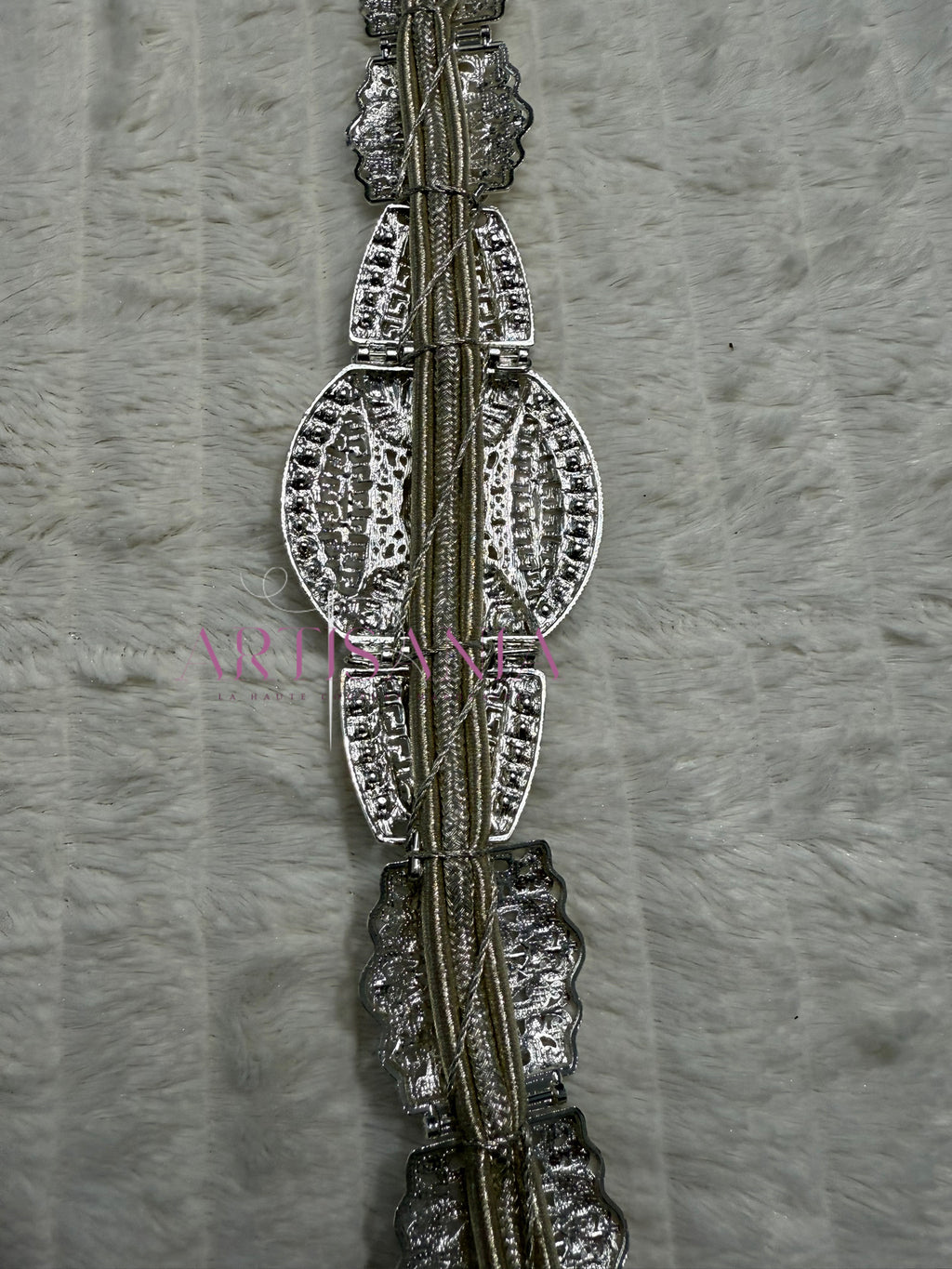 Ceinture métallique argenté - idéale pour accompagner vos tenues traditionnelles et simples 🤍