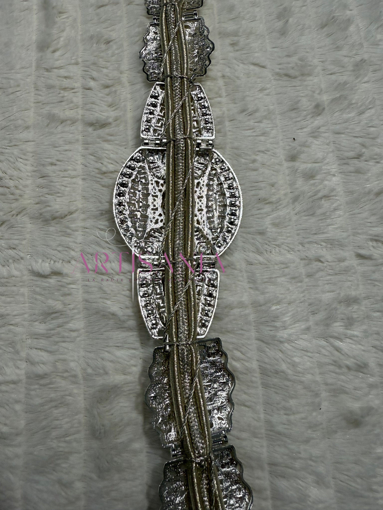 Ceinture métallique argenté - idéale pour accompagner vos tenues traditionnelles et simples 🤍