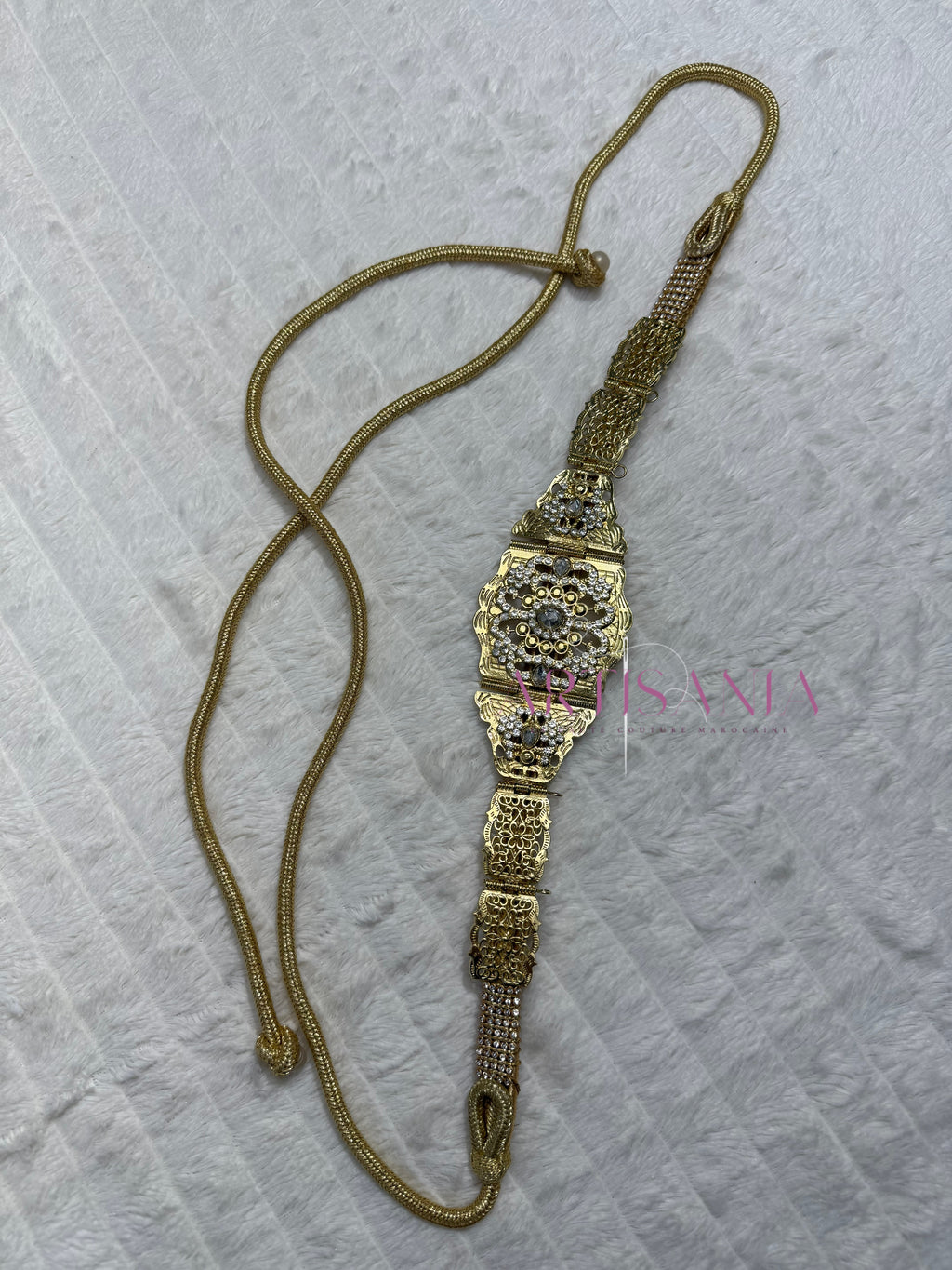 Ceinture métallique - dorée ajustable pour vos tenues simples ou traditionnelles 🇲🇦✨