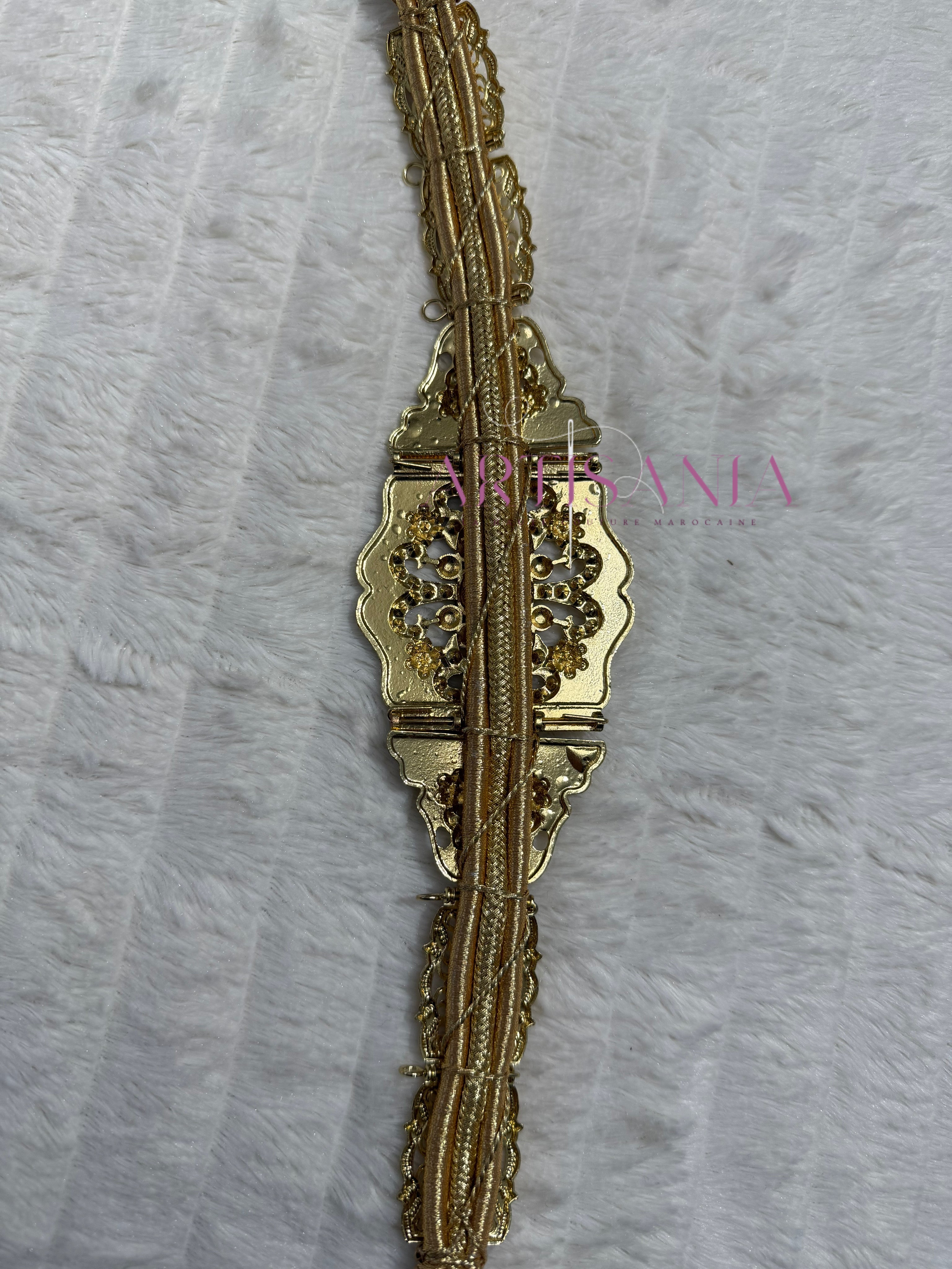 Ceinture métallique - dorée ajustable pour vos tenues simples ou traditionnelles 🇲🇦✨