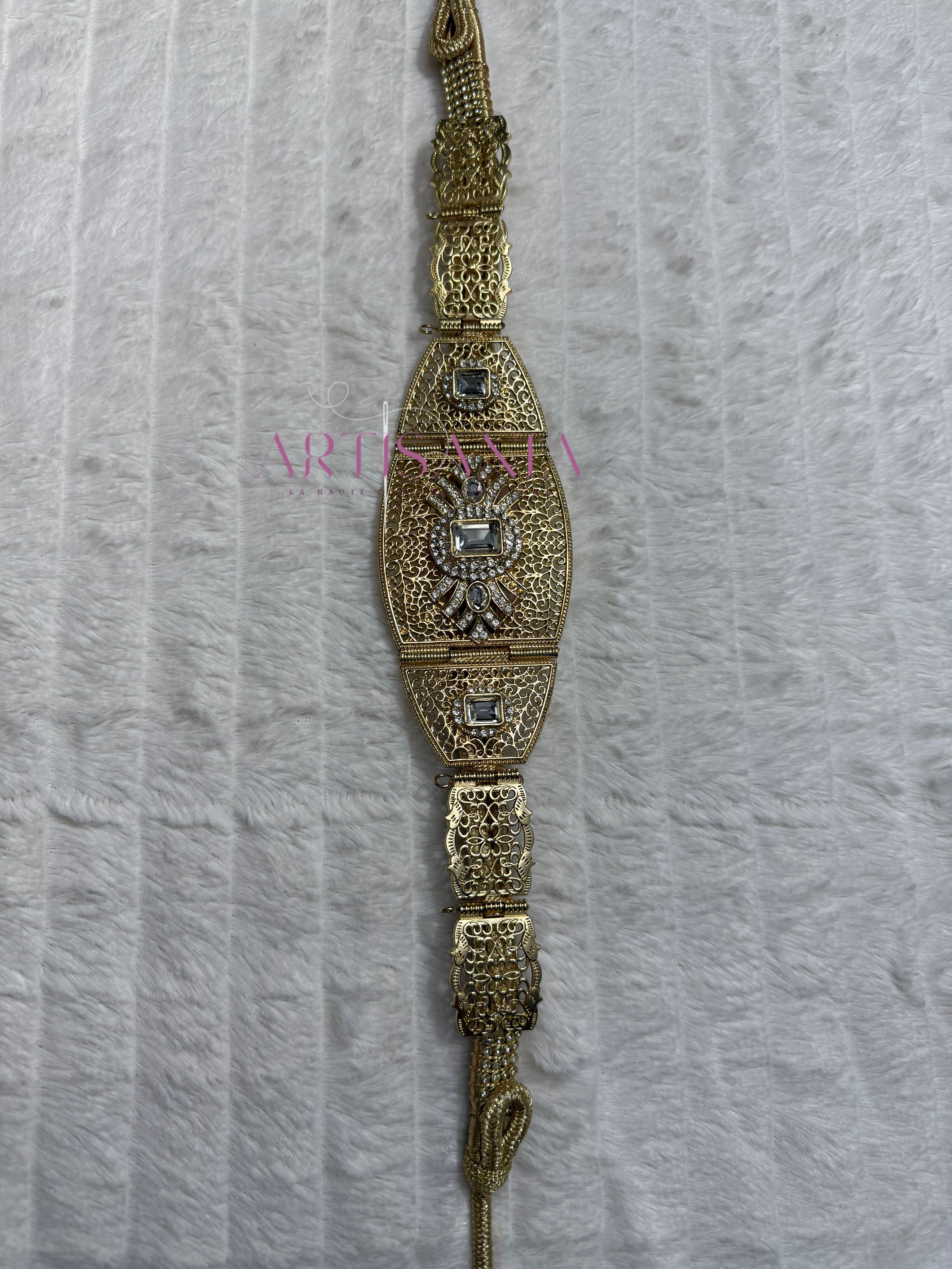 Ceinture métallique - bronze clair pour vos tenues simples ou traditionnelles 🇲🇦✨