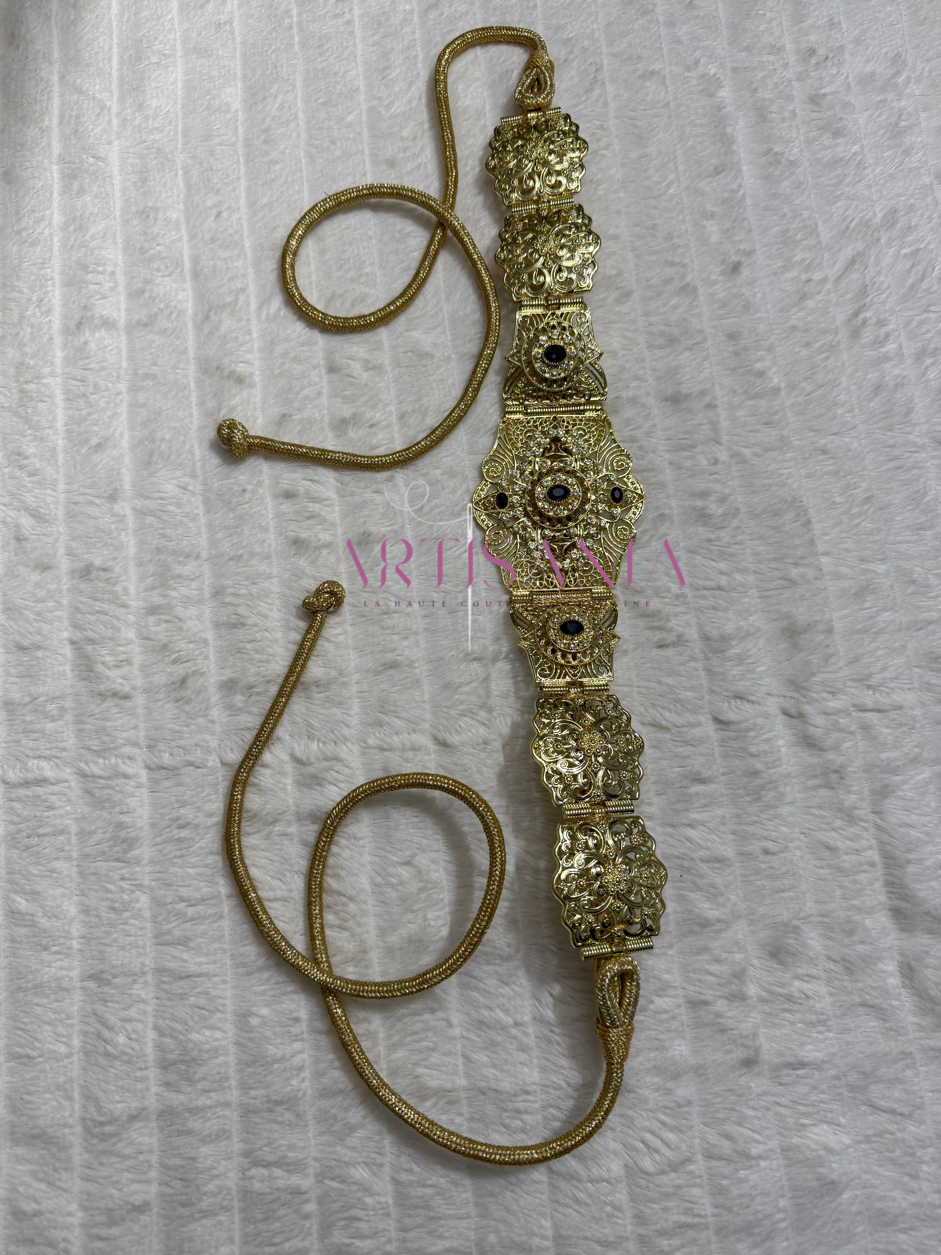 Ceinture métallique - dorée ajustable pour vos tenues simples ou traditionnelles 🇲🇦✨