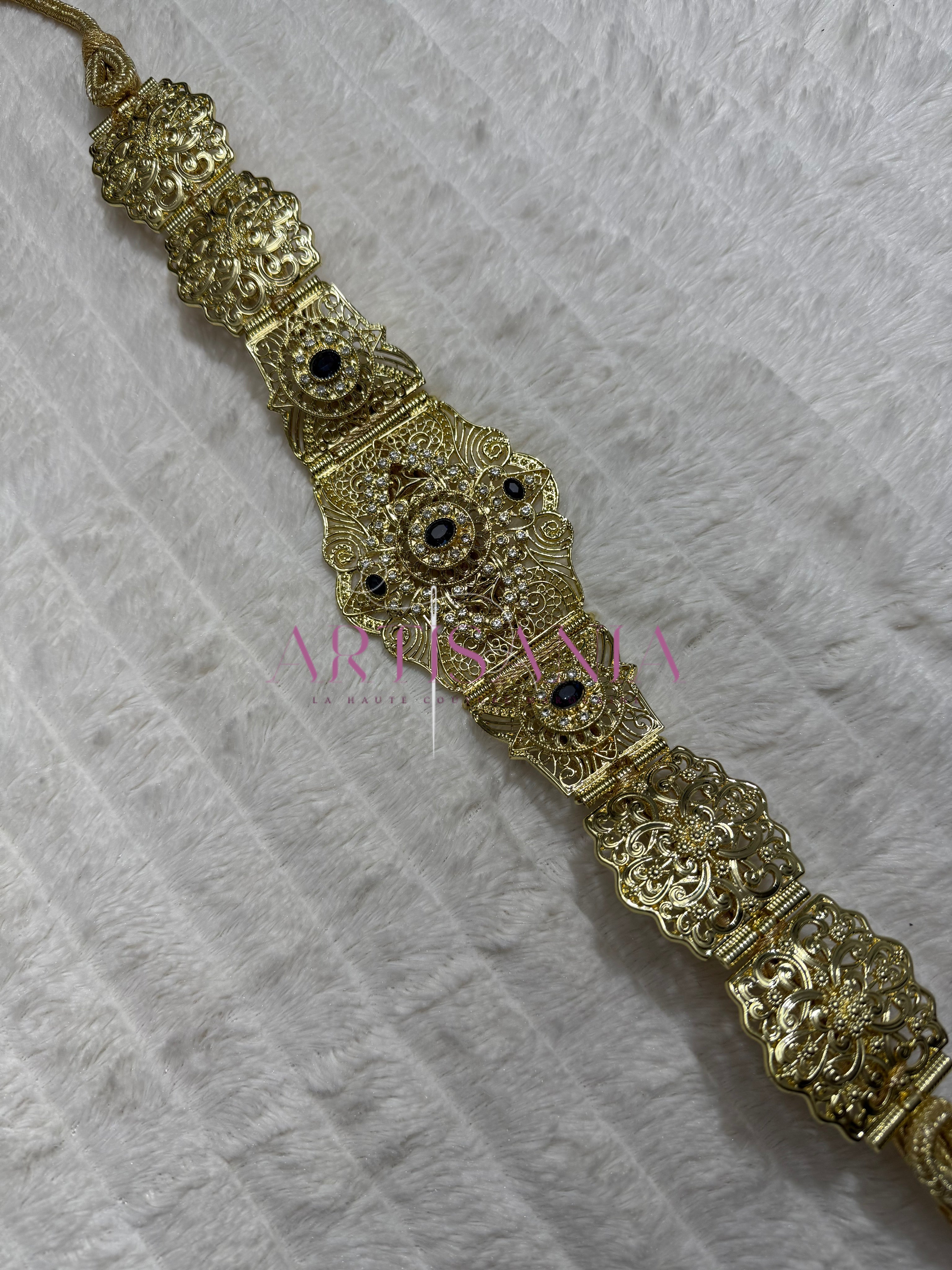 Ceinture métallique - dorée ajustable pour vos tenues simples ou traditionnelles 🇲🇦✨