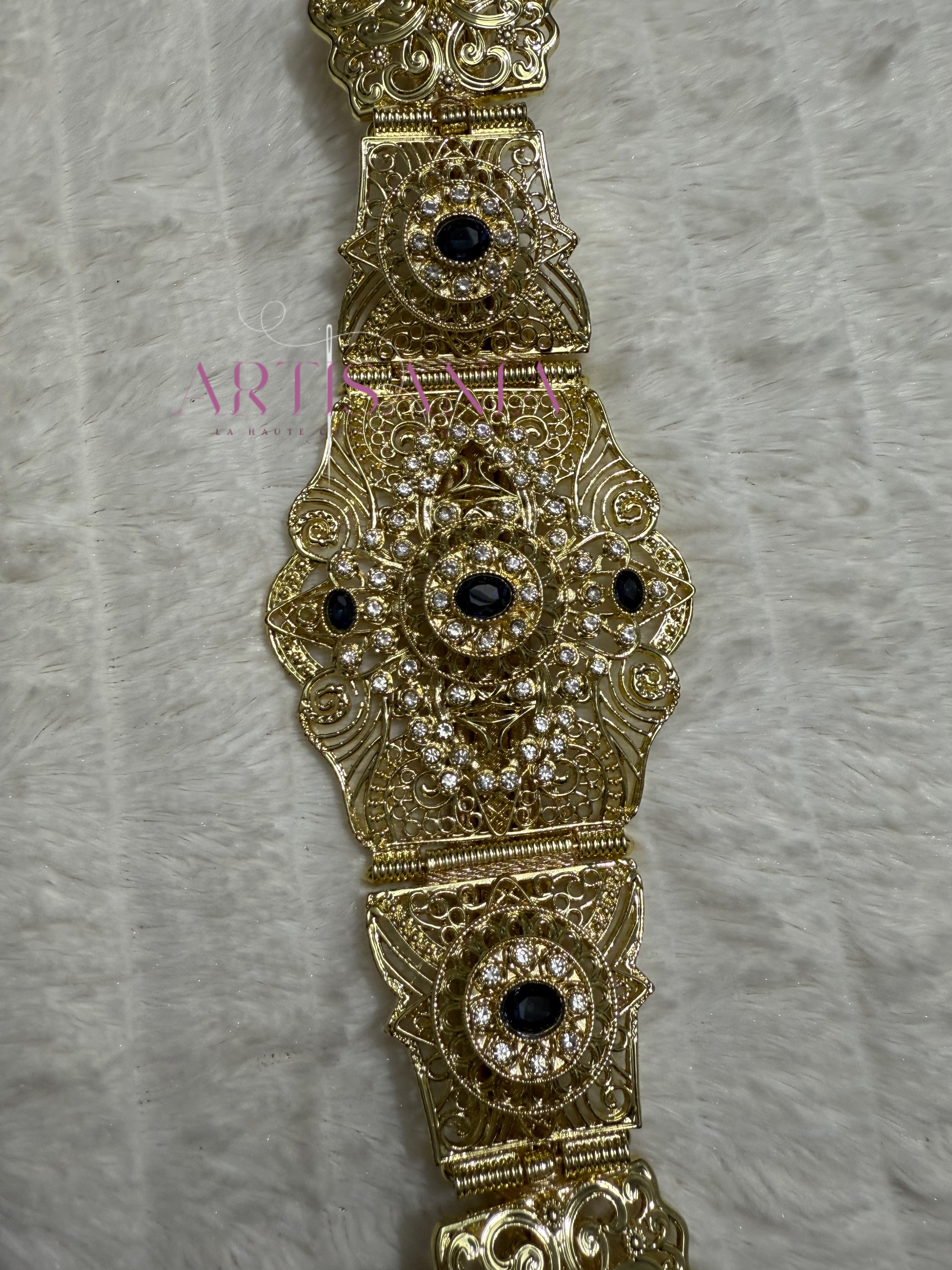 Ceinture métallique - dorée ajustable pour vos tenues simples ou traditionnelles 🇲🇦✨