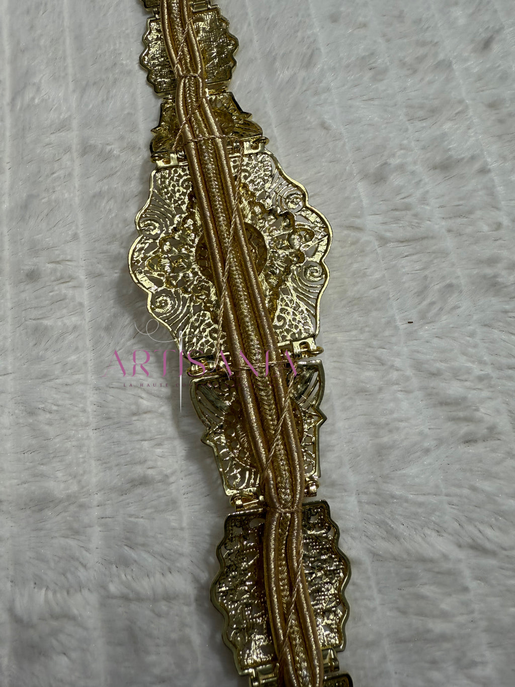 Ceinture métallique - dorée ajustable pour vos tenues simples ou traditionnelles 🇲🇦✨
