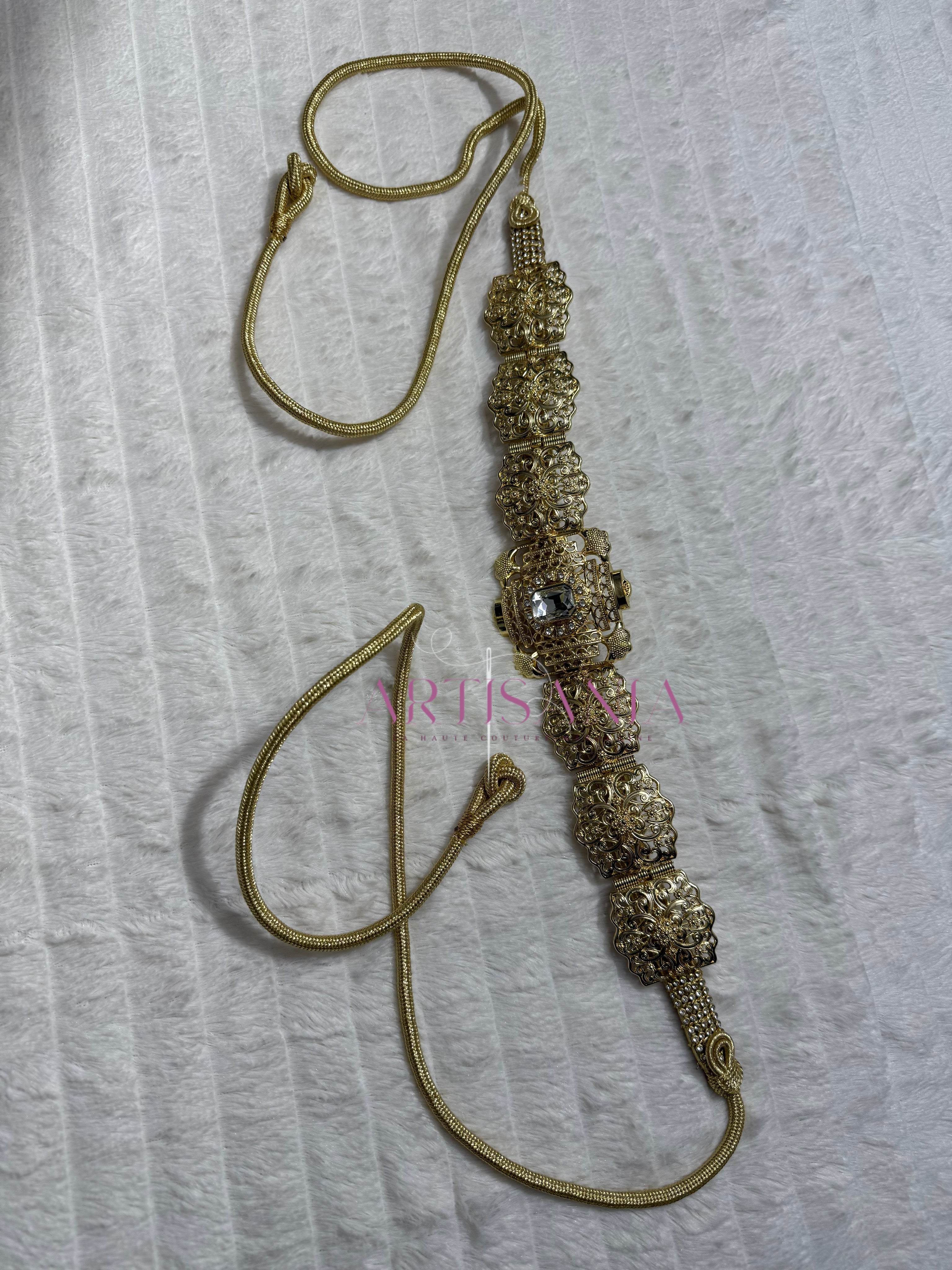Ceinture métallique dorée - ajustable et réversible ✨🤍