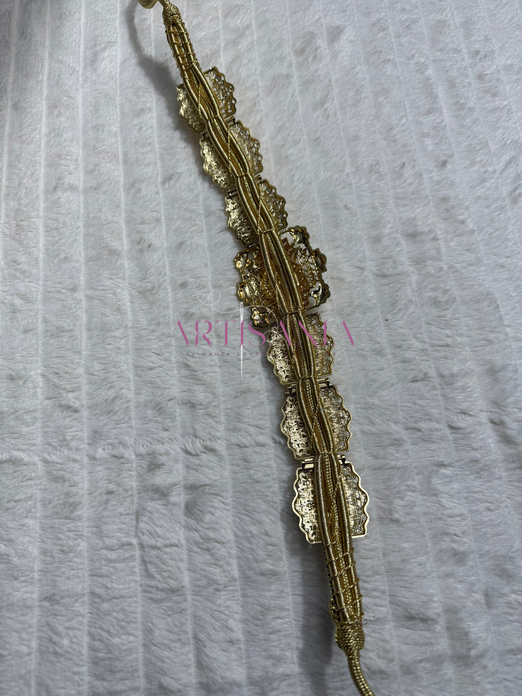 Ceinture métallique dorée - ajustable et réversible ✨🤍