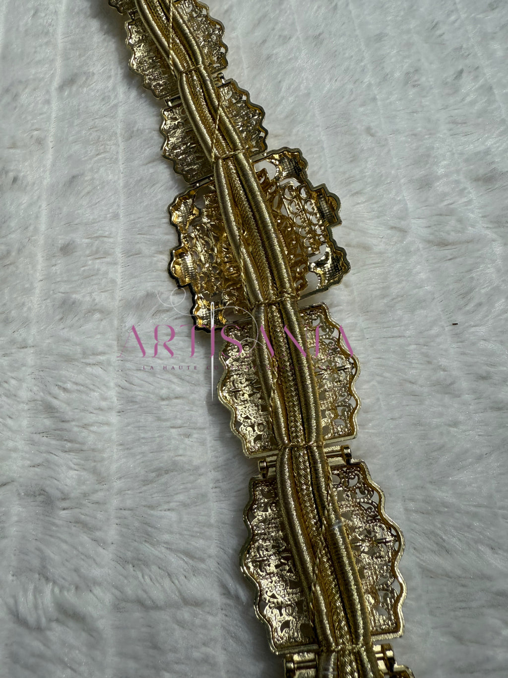 Ceinture métallique dorée - ajustable et réversible ✨🤍