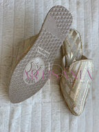 Babouche marocaine plate avec motifs - modèle Cheyma