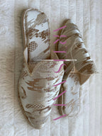 Babouche marocaine plate avec motifs - modèle Vanessa