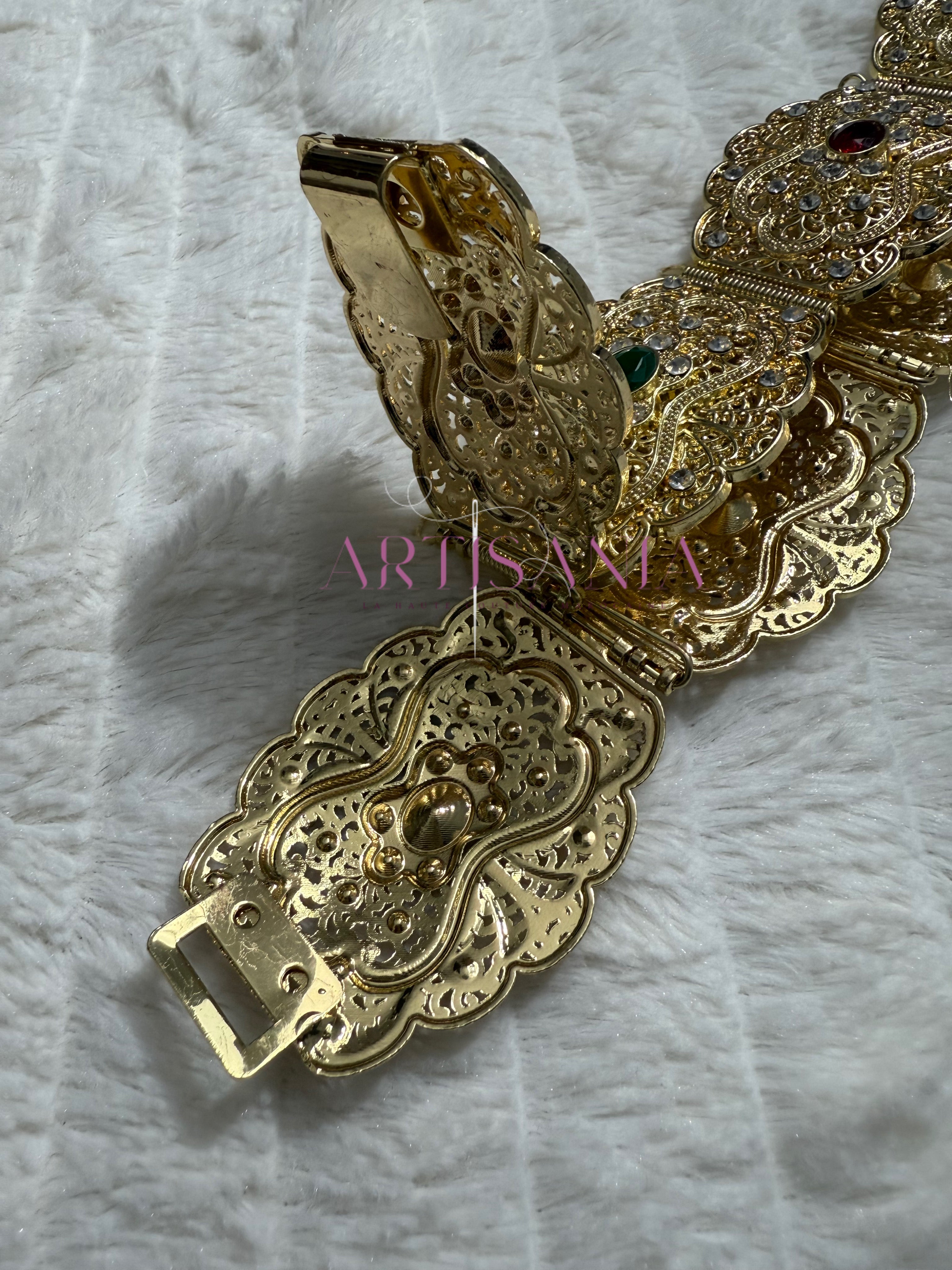 Ceinture métallique ajustable colorée - pour caftans, abayas, takchitas ou robes 👗✨