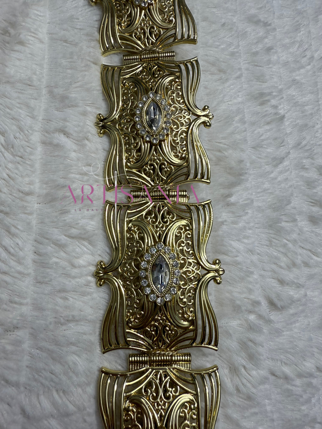 Ceinture métallique - dorée ajustable pour vos tenues simples ou traditionnelles 🇲🇦✨