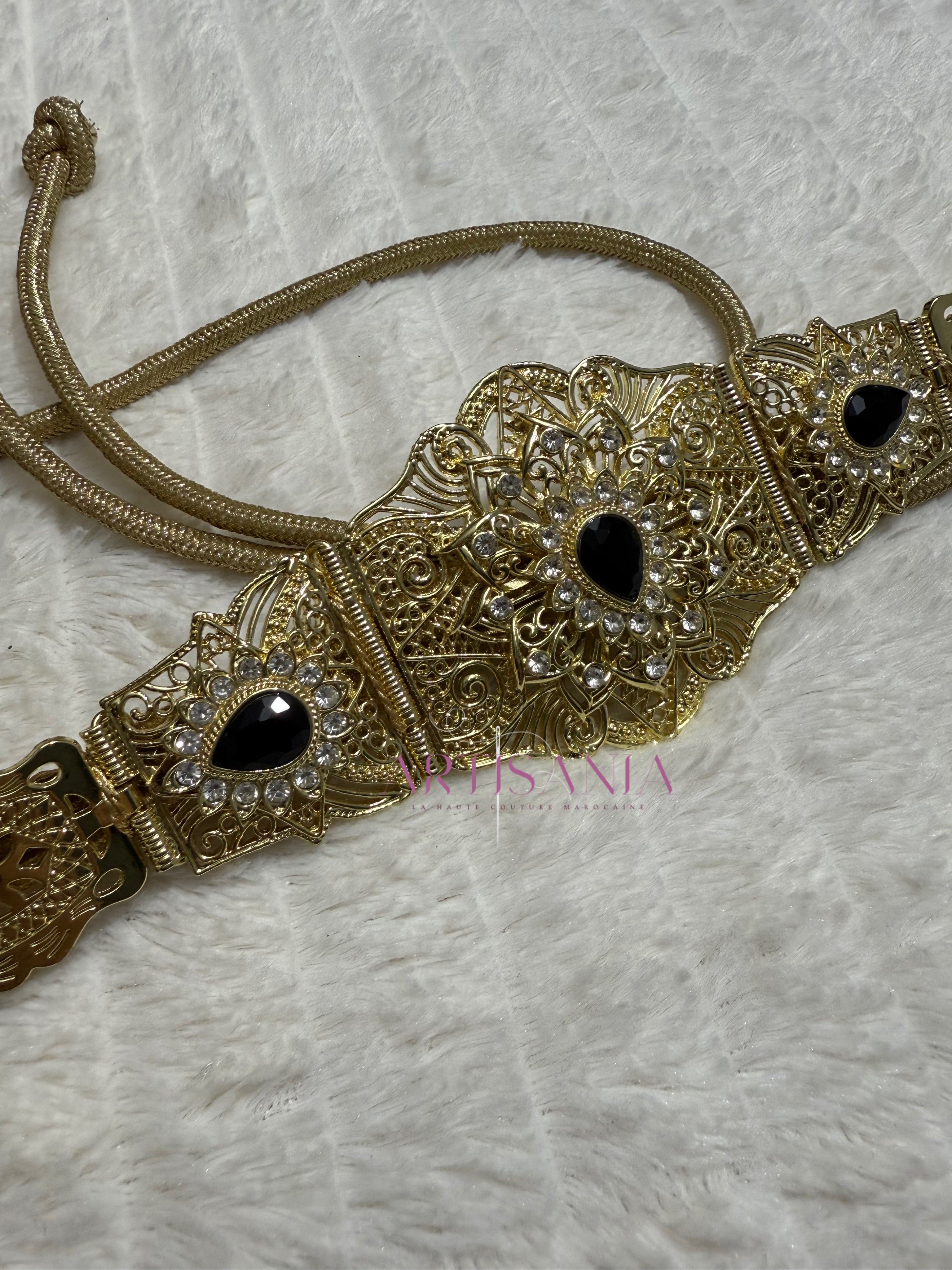 Ceinture métallique - dorée ajustable pour vos tenues simples ou traditionnelles 🇲🇦✨
