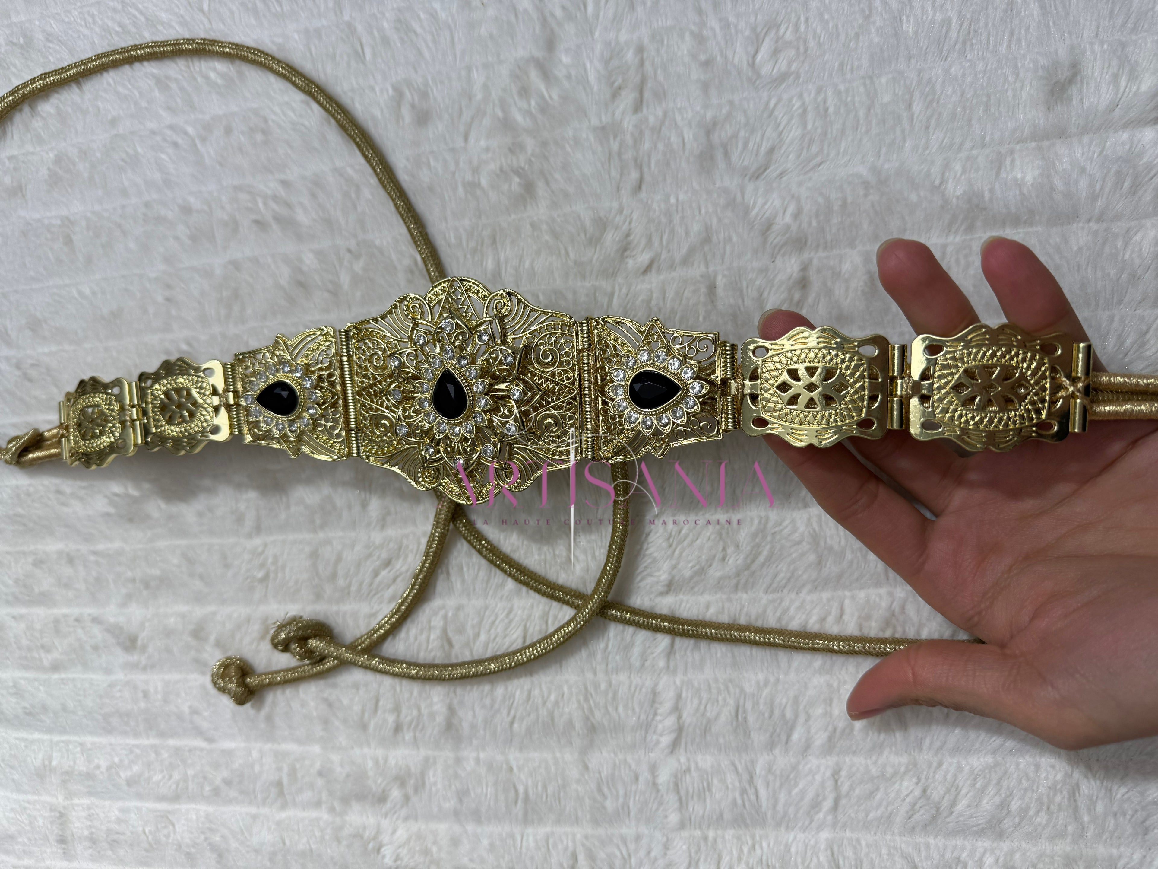 Ceinture métallique - dorée ajustable pour vos tenues simples ou traditionnelles 🇲🇦✨