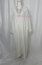 Jellaba marocaine blanche deux pièces - modèle Maryam 🪡🤍