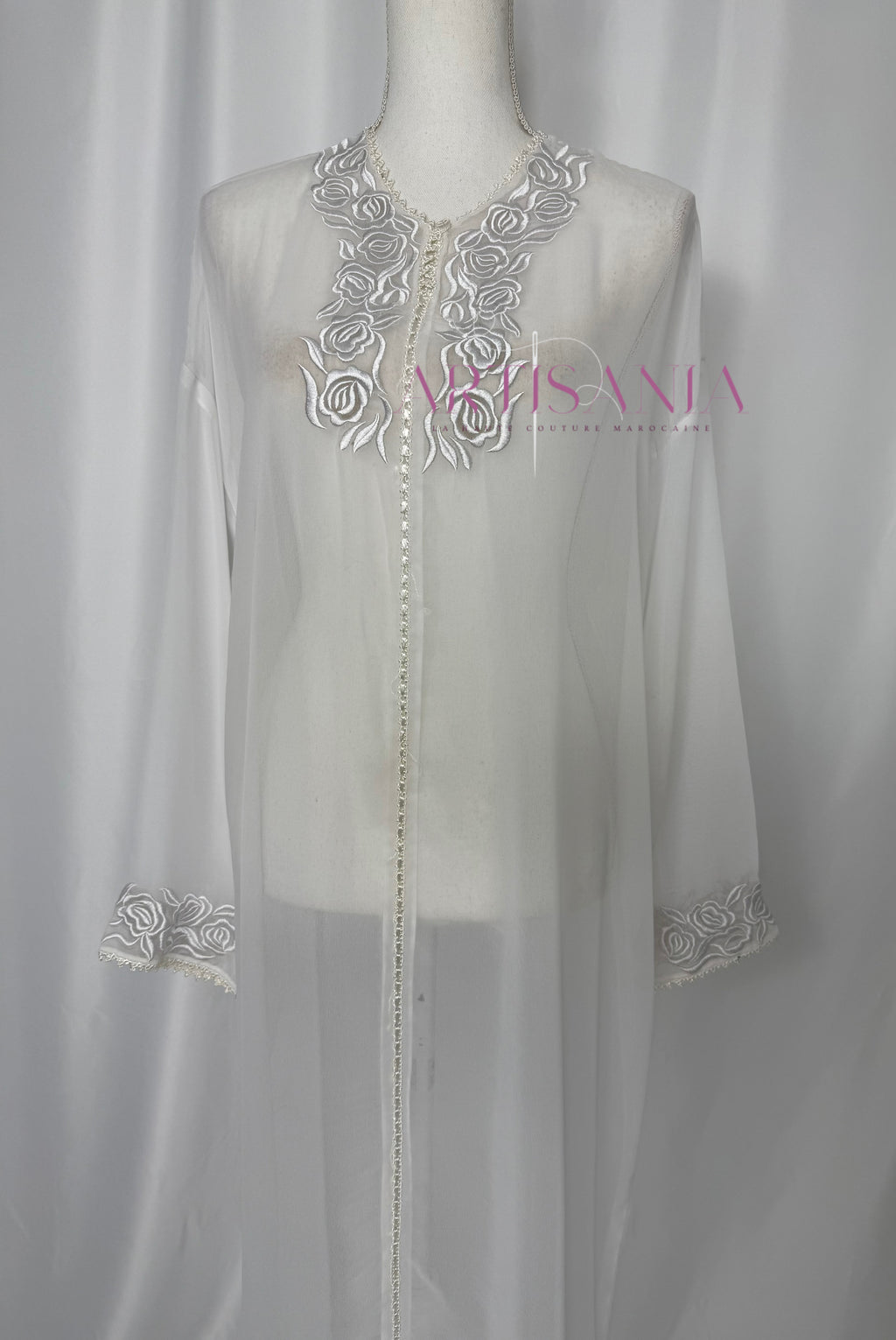 Jellaba marocaine blanche deux pièces - modèle Maryam 🪡🤍