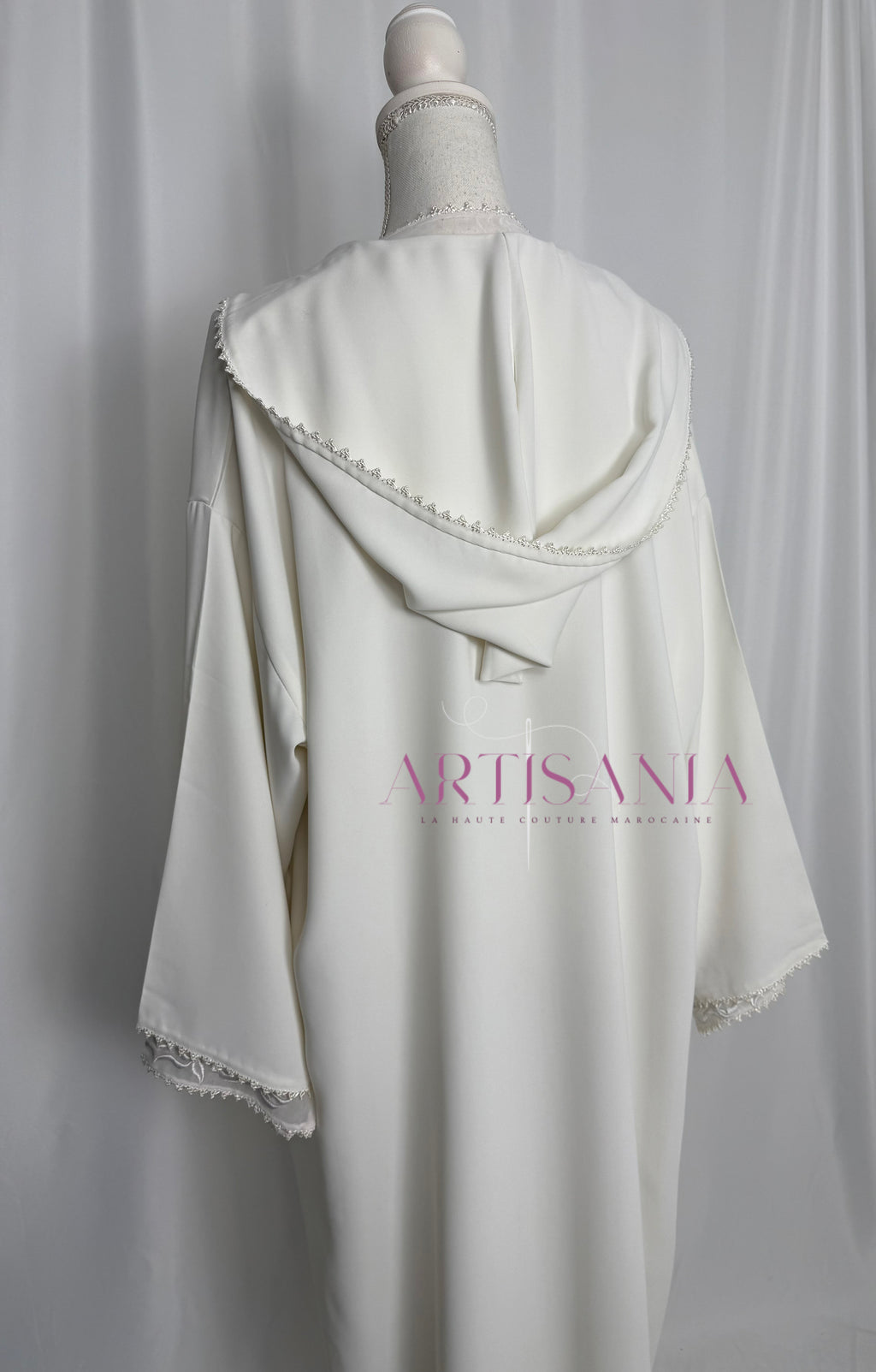 Jellaba marocaine blanche deux pièces - modèle Maryam 🪡🤍