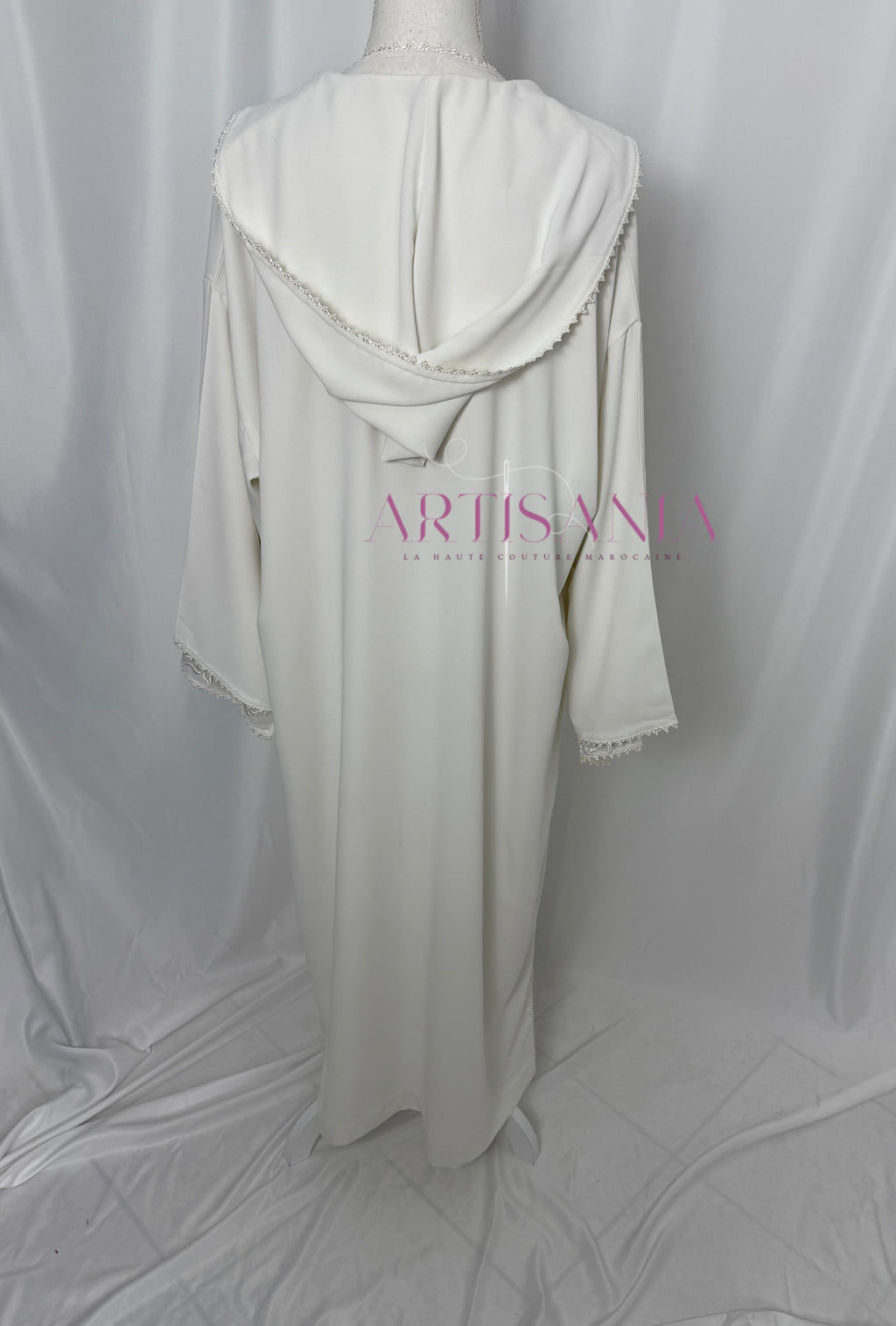 Jellaba marocaine blanche deux pièces - modèle Maryam 🪡🤍