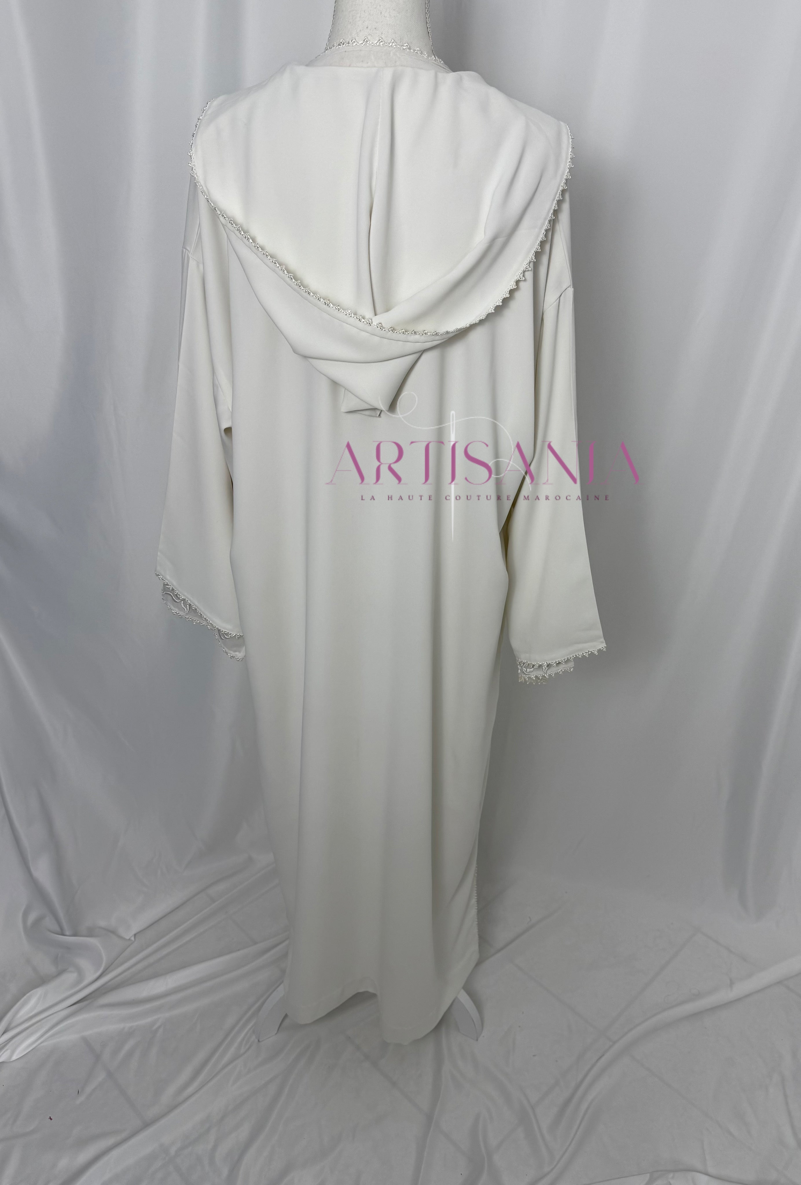 Jellaba marocaine blanche deux pièces - modèle Maryam 🪡🤍