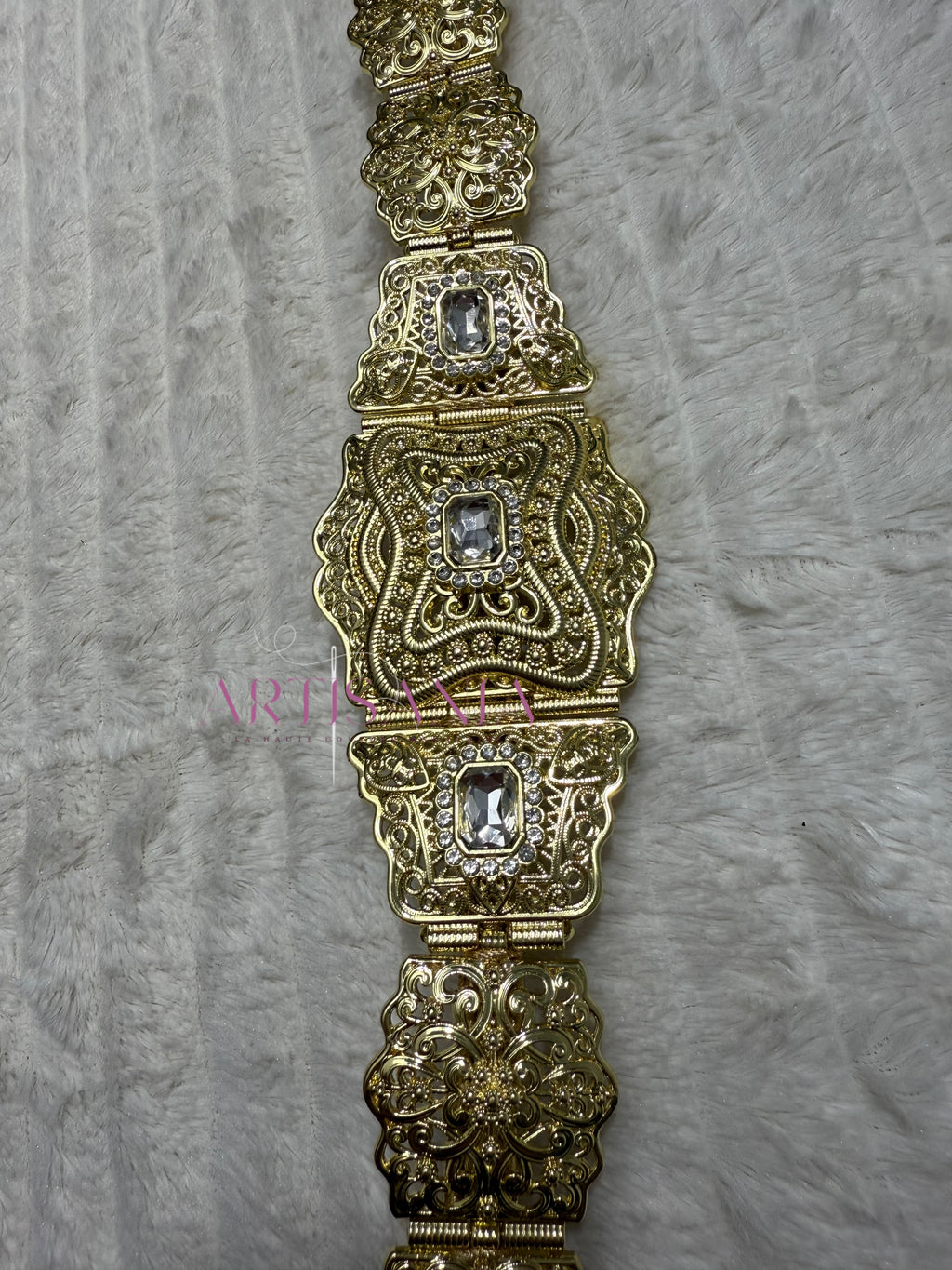 Ceinture métallique - dorée ajustable pour vos tenues simples ou traditionnelles 🇲🇦✨