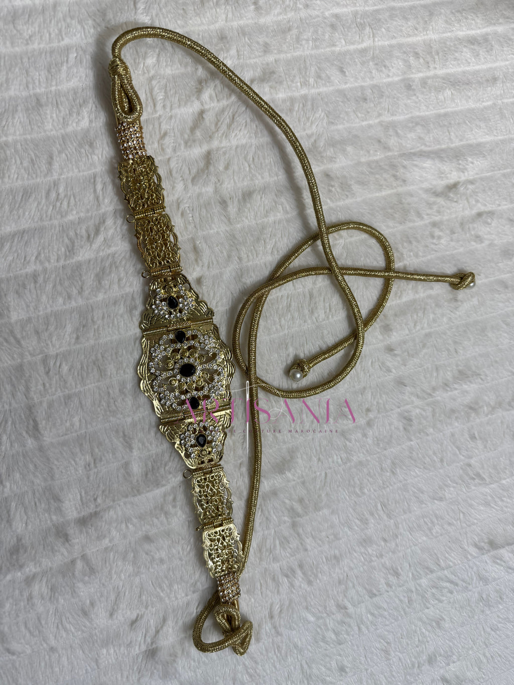 Ceinture métallique - dorée ajustable pour vos tenues simples ou traditionnelles 🇲🇦✨