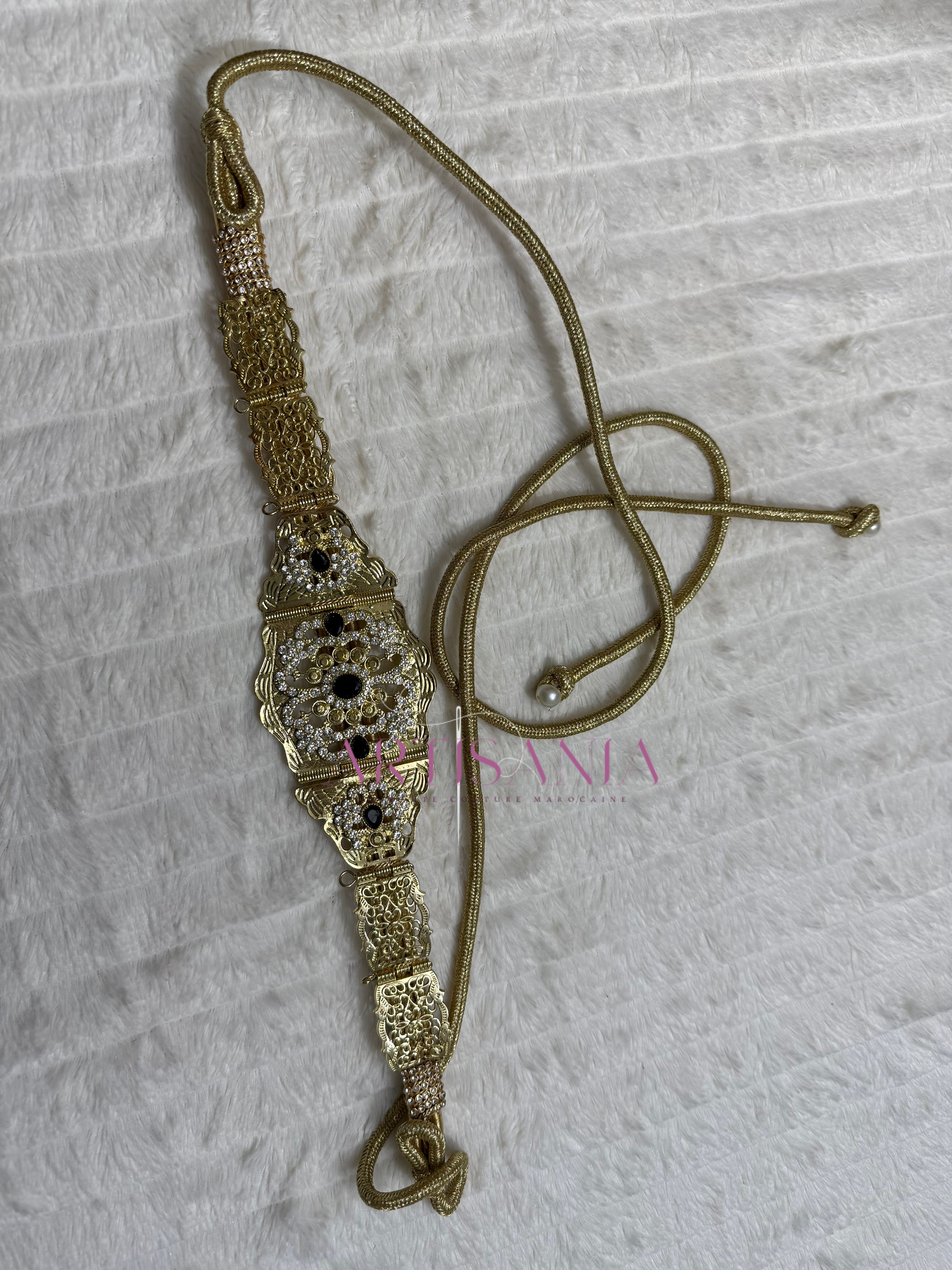 Ceinture métallique - dorée ajustable pour vos tenues simples ou traditionnelles 🇲🇦✨