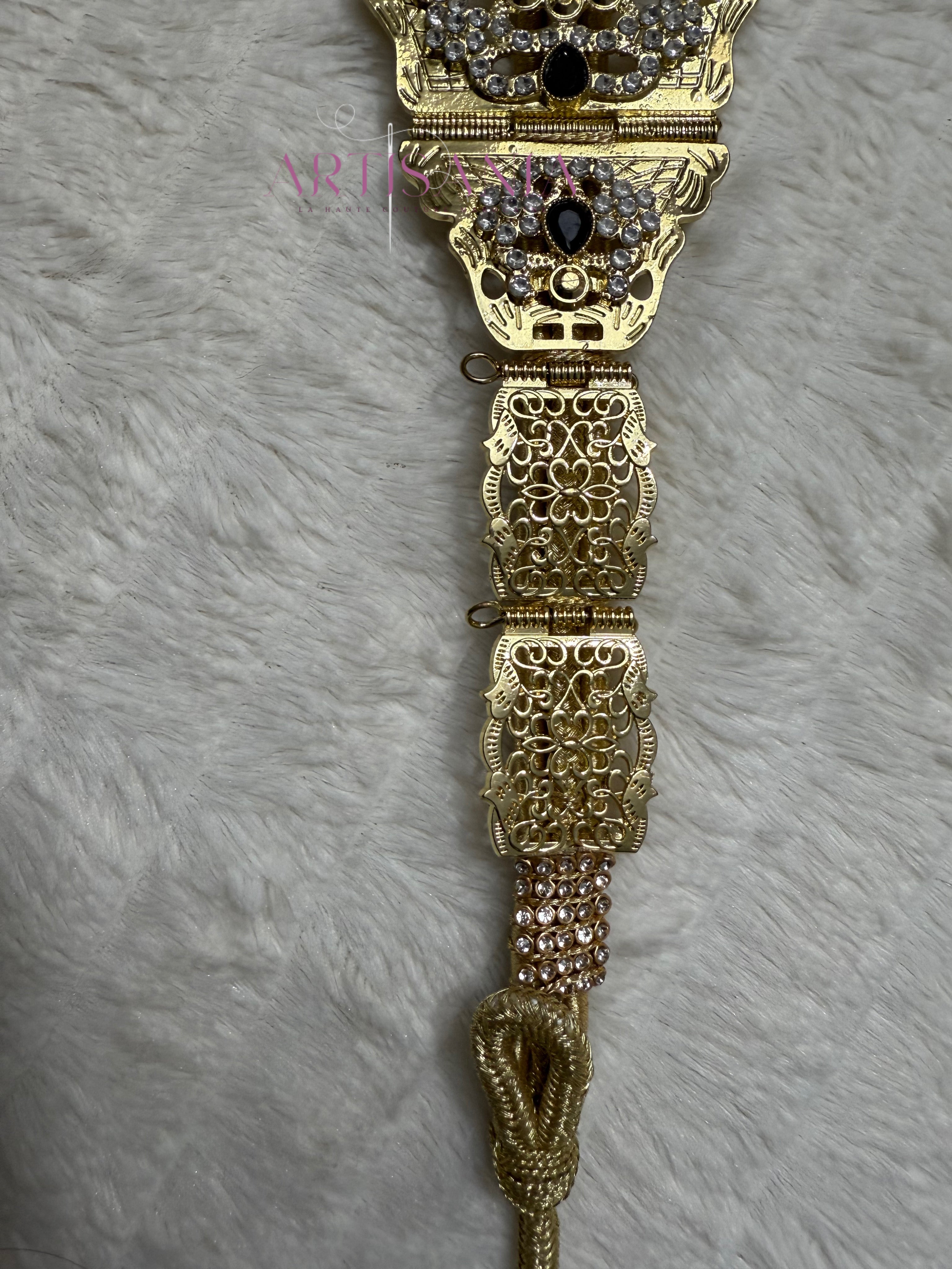 Ceinture métallique - dorée ajustable pour vos tenues simples ou traditionnelles 🇲🇦✨
