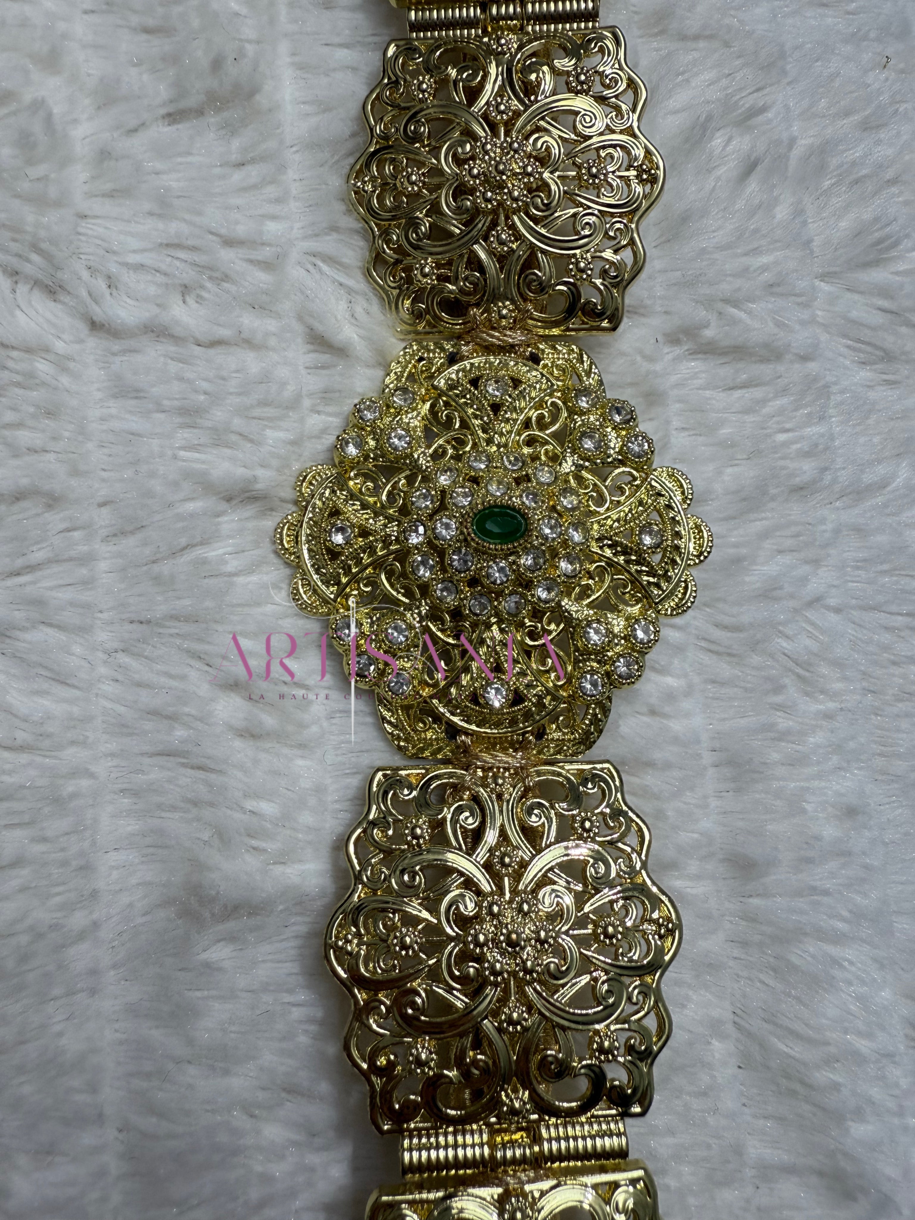 Ceinture métallique - dorée ajustable pour vos tenues simples ou traditionnelles 🇲🇦✨