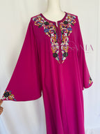 Gandoura marocaine brodée mi longue - modèle Souad 💐✨