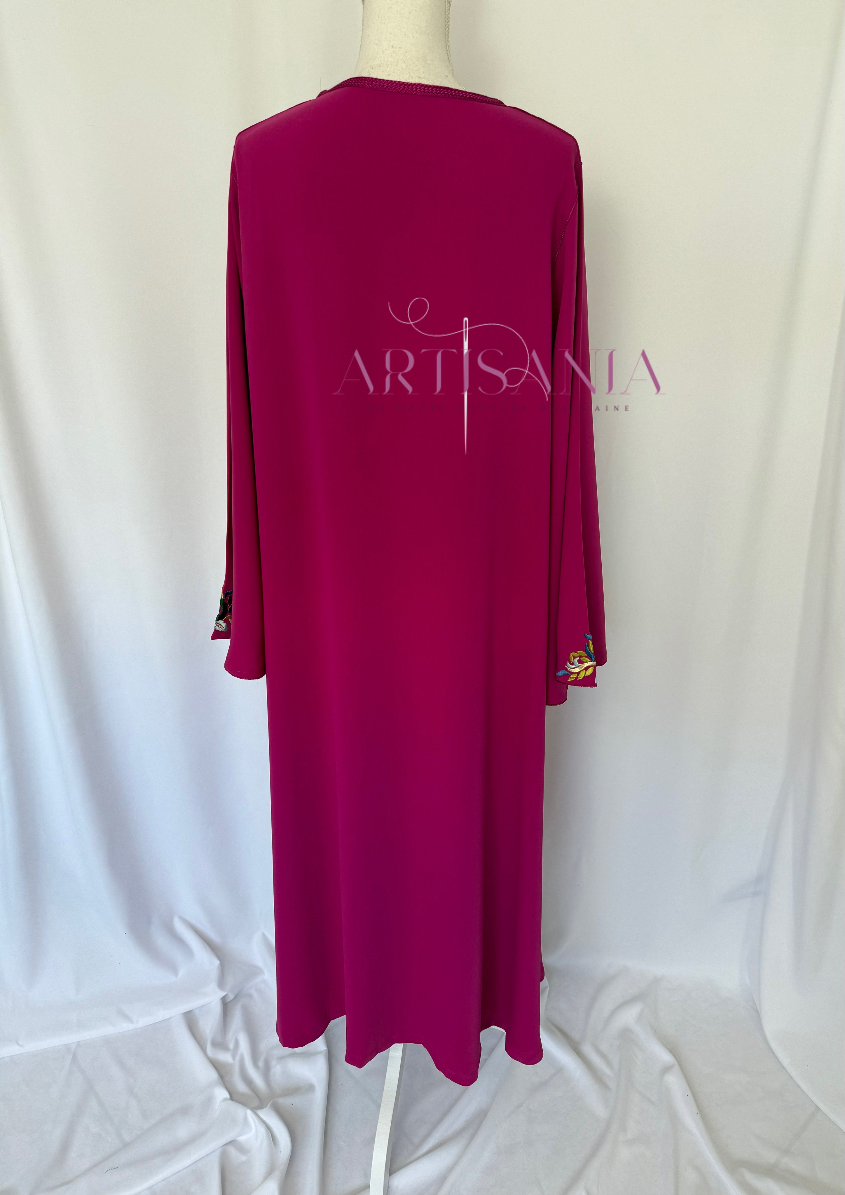 Gandoura marocaine brodée mi longue - modèle Souad 💐✨