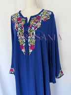 Gandoura marocaine brodée mi longue - modèle Souad 💐✨