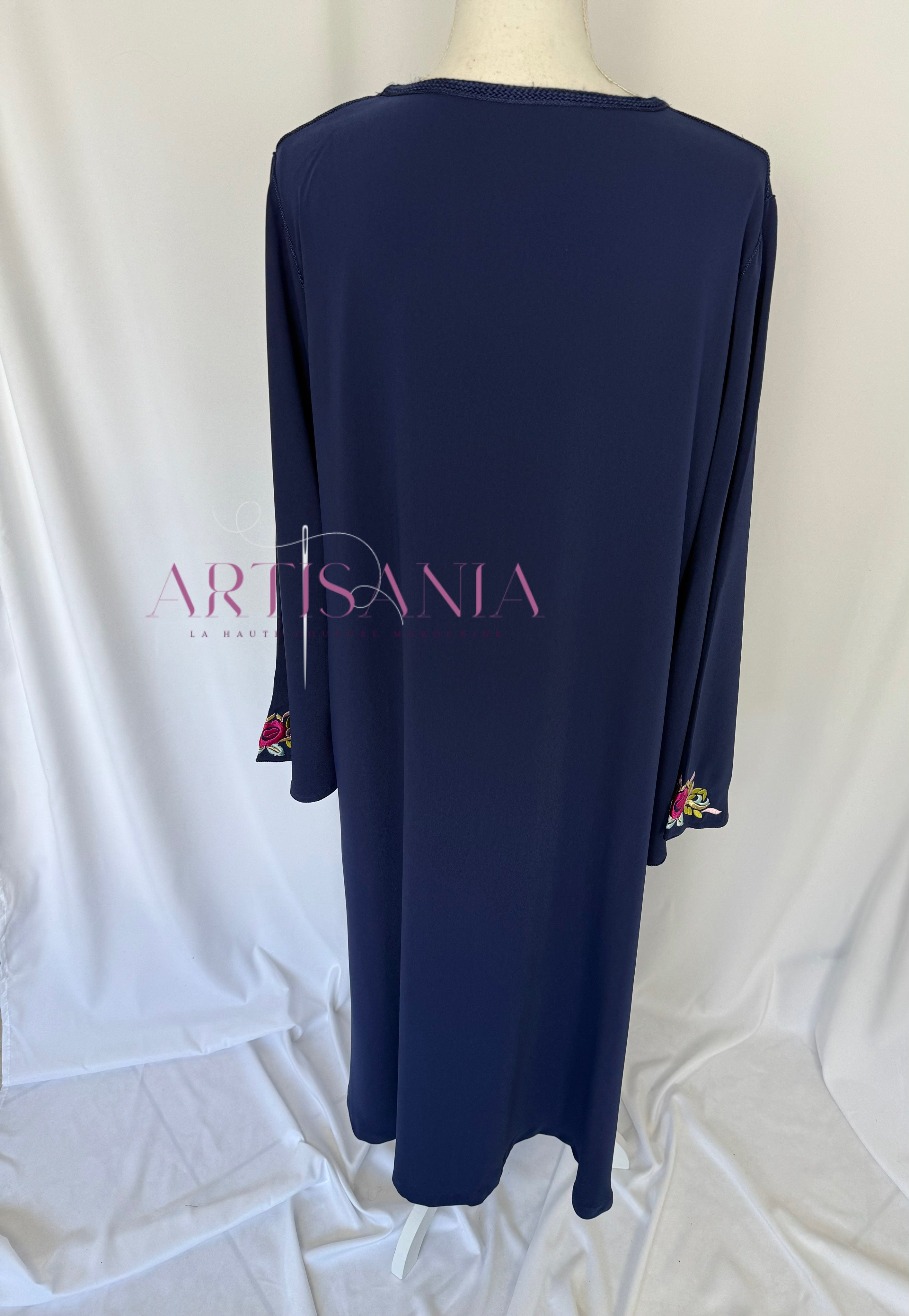 Gandoura marocaine brodée mi longue - modèle Souad 💐✨