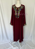 Gandoura marocaine brodée mi longue - modèle Souad 💐✨