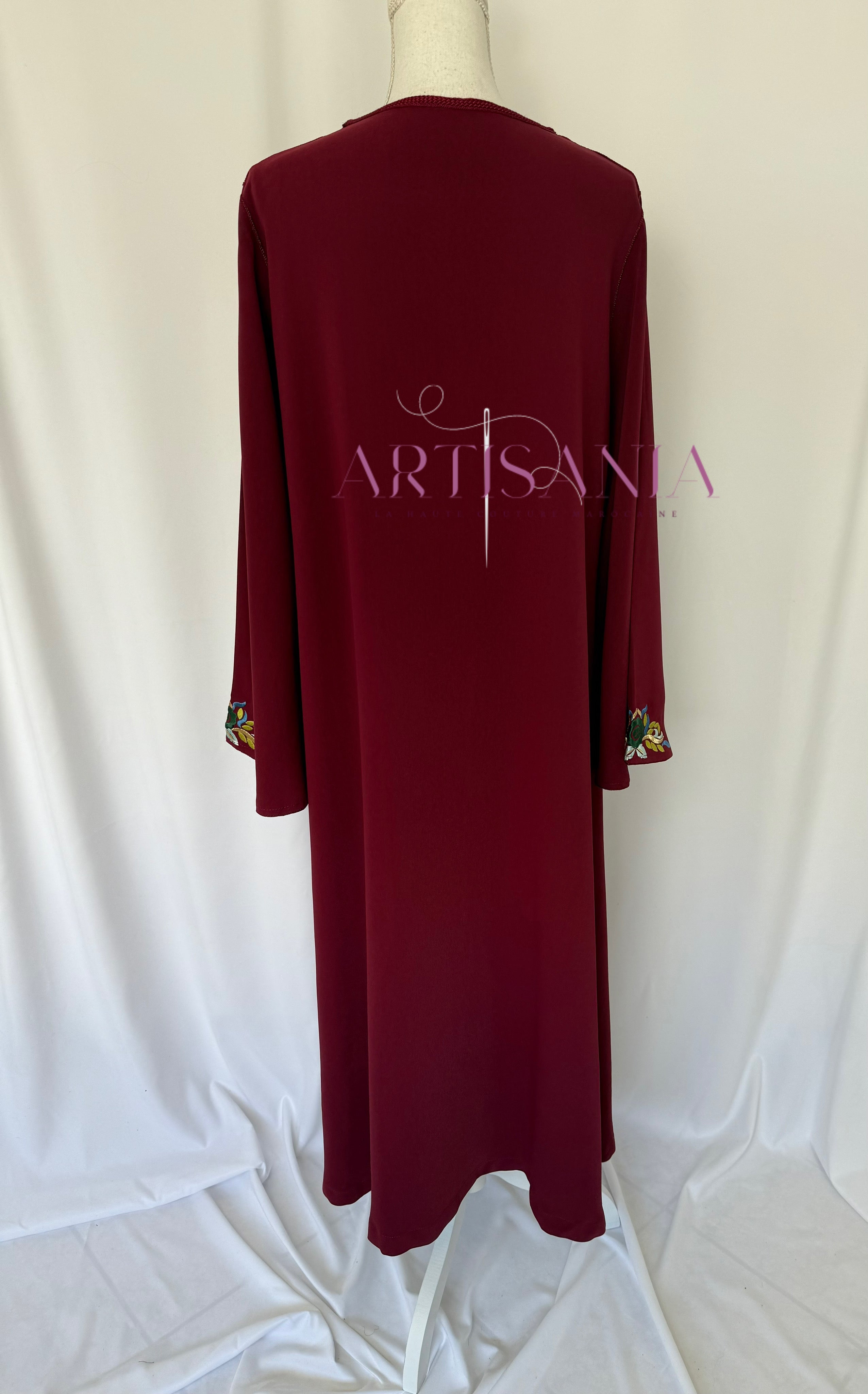 Gandoura marocaine brodée mi longue - modèle Souad 💐✨