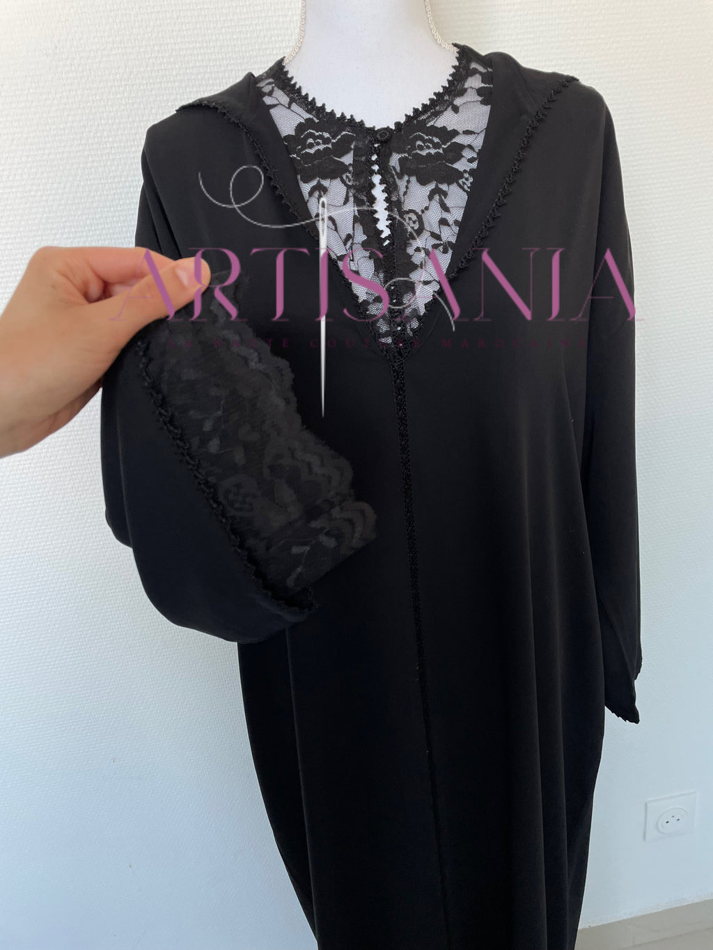 Jellaba marocaine deux pièce dentelle - modèle Radja