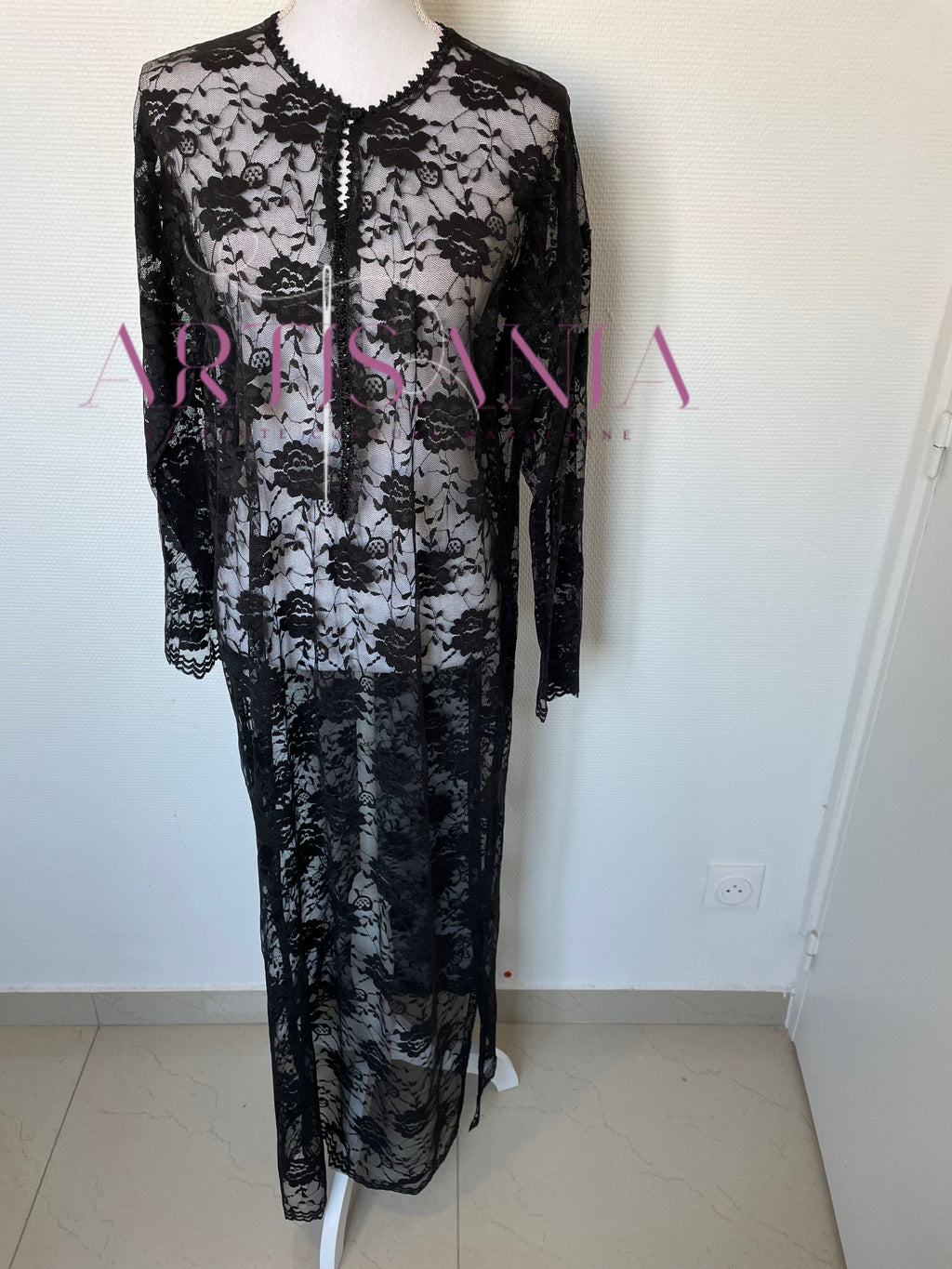 Jellaba marocaine deux pièce dentelle - modèle Radja