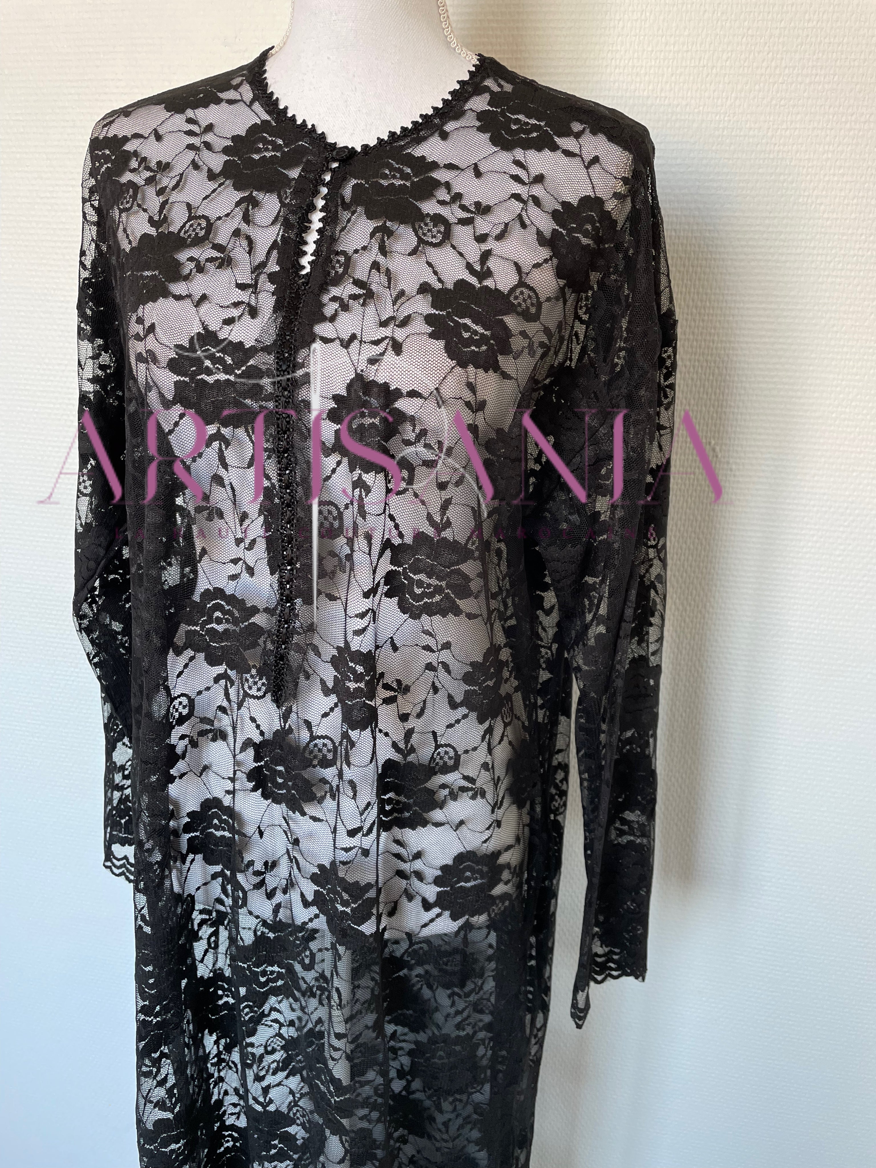 Jellaba marocaine deux pièce dentelle - modèle Radja